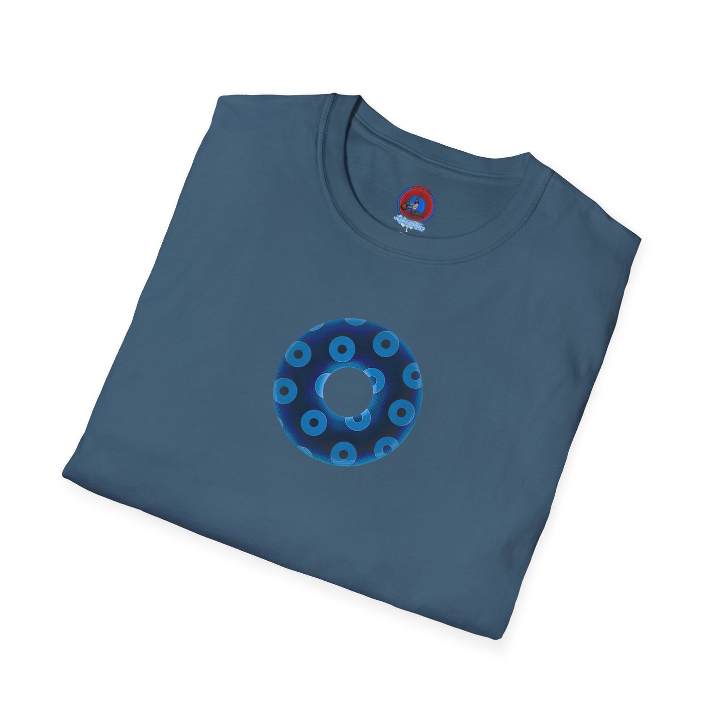 Plain Donuts/Unisex Soft-Style - "Plain Blimpy Paradoxical Donuts" - dark blue/sky blue donuts