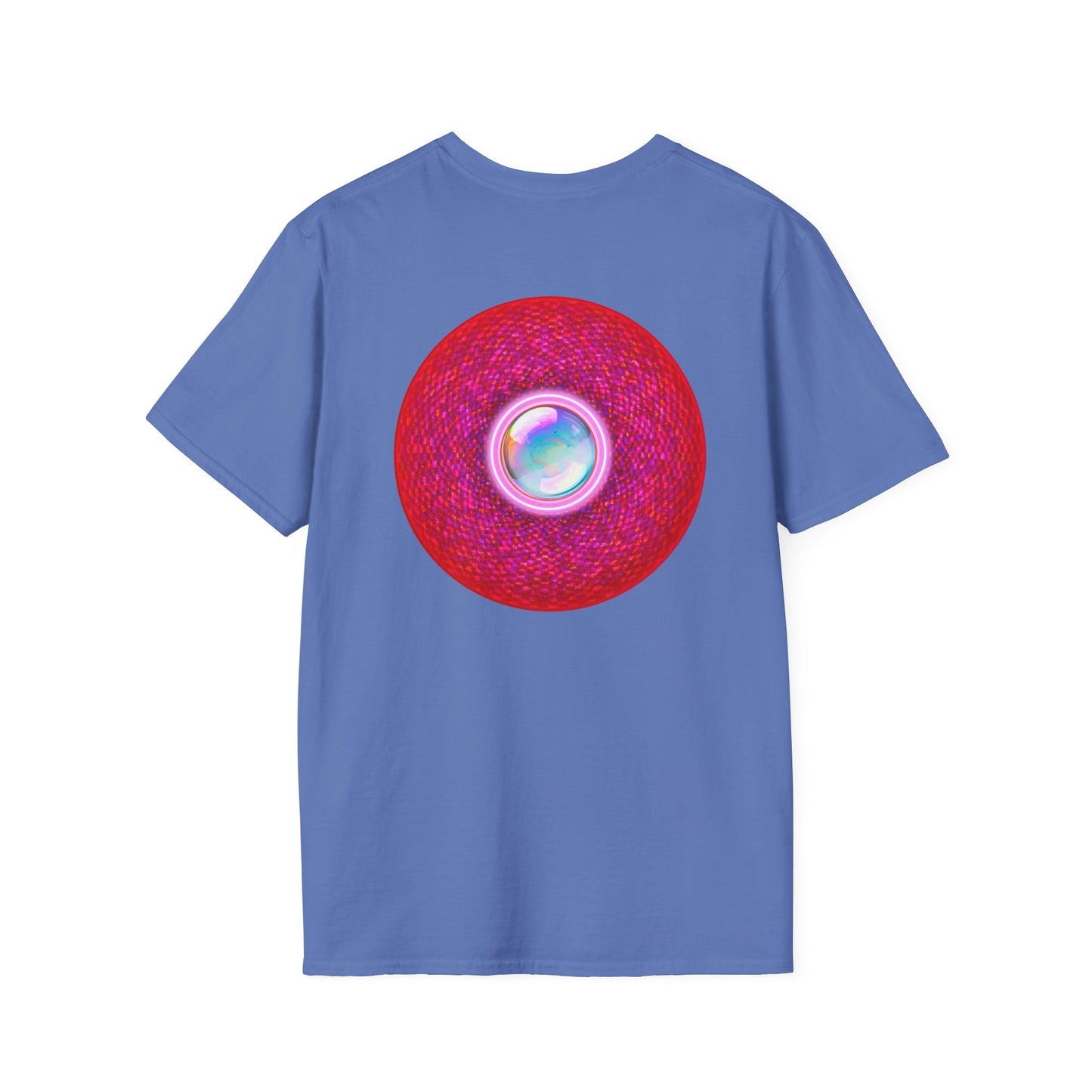 Classic Donut Tee - Unisex Soft-Style - "The Crystal Ballers Donut' - magenta pixilated donut