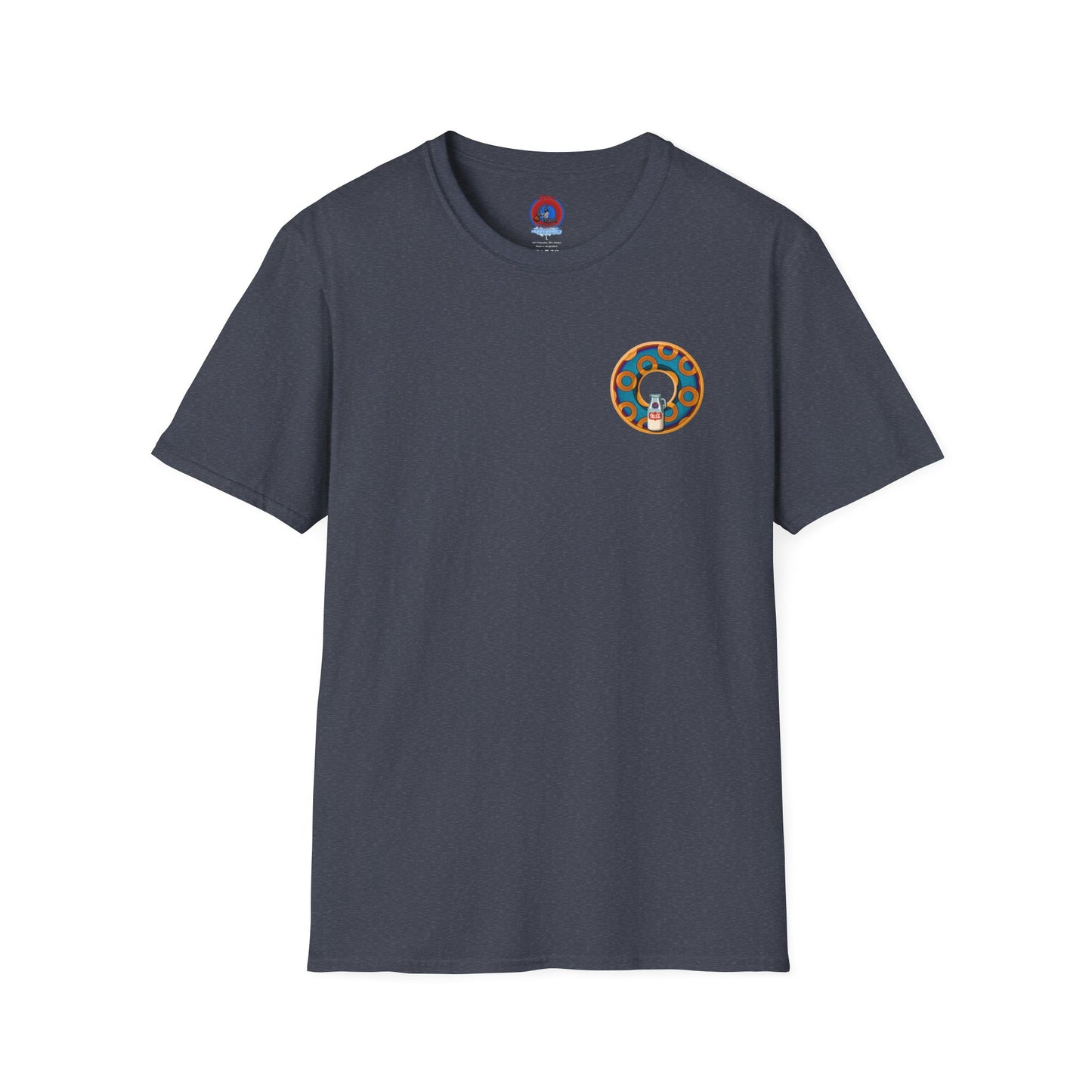 Classic Donut Tee - Unisex Soft-Style - "Wooked Cream - YEMSG Donut " -purple/red rustic paradox donut - variant 4