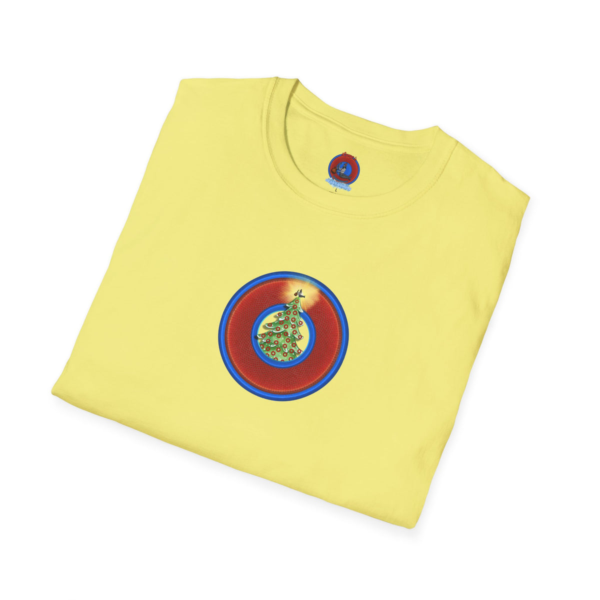 Classic Donut Tee - Unisex Soft-Style - "It's Always Phishmas in Philly" - rustic red/blue donut