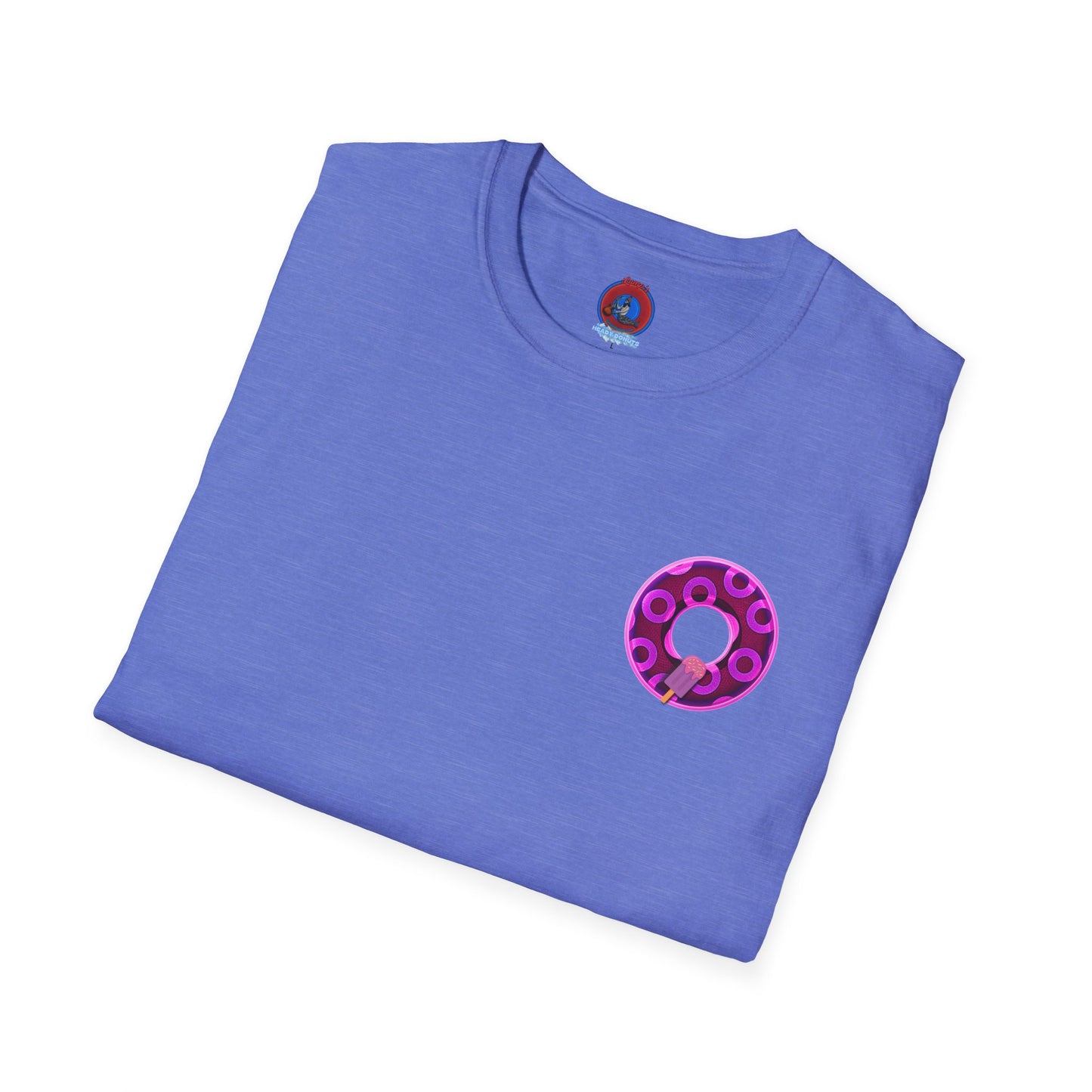 Classic Donut Tee - Unisex Soft-Style - "It's Ice Cream Popsicles - YEMSG Donut" - purple/magenta paradox donut - variant 1