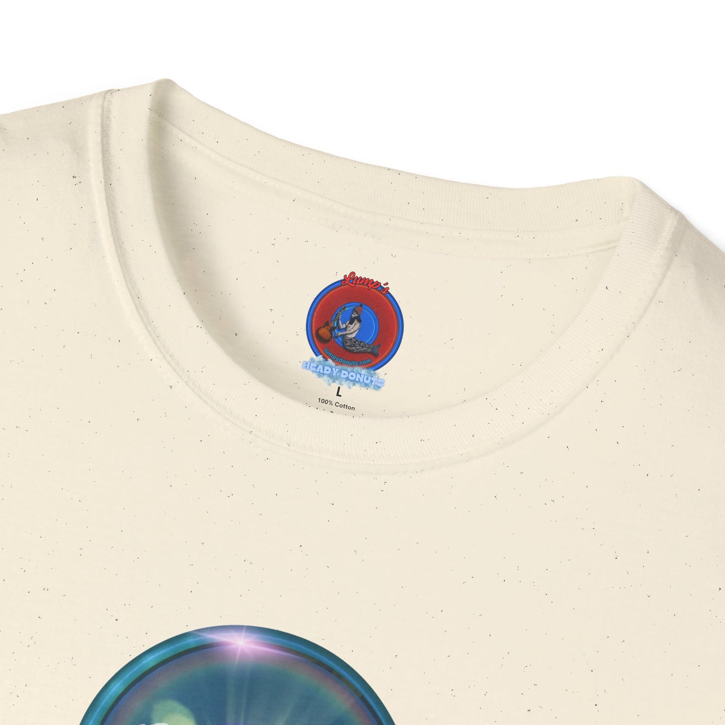 Classic Donut Tee - Unisex Soft-Style - "The Original Divided Donut' - light blue sky donut