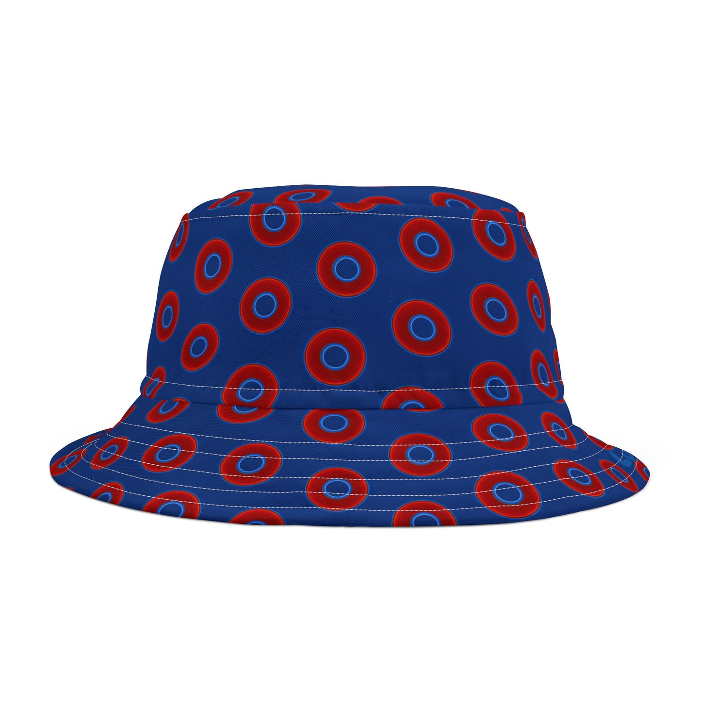 Phishermen's Cap - "Traditional Donut Print" - red/blue vivid donuts
