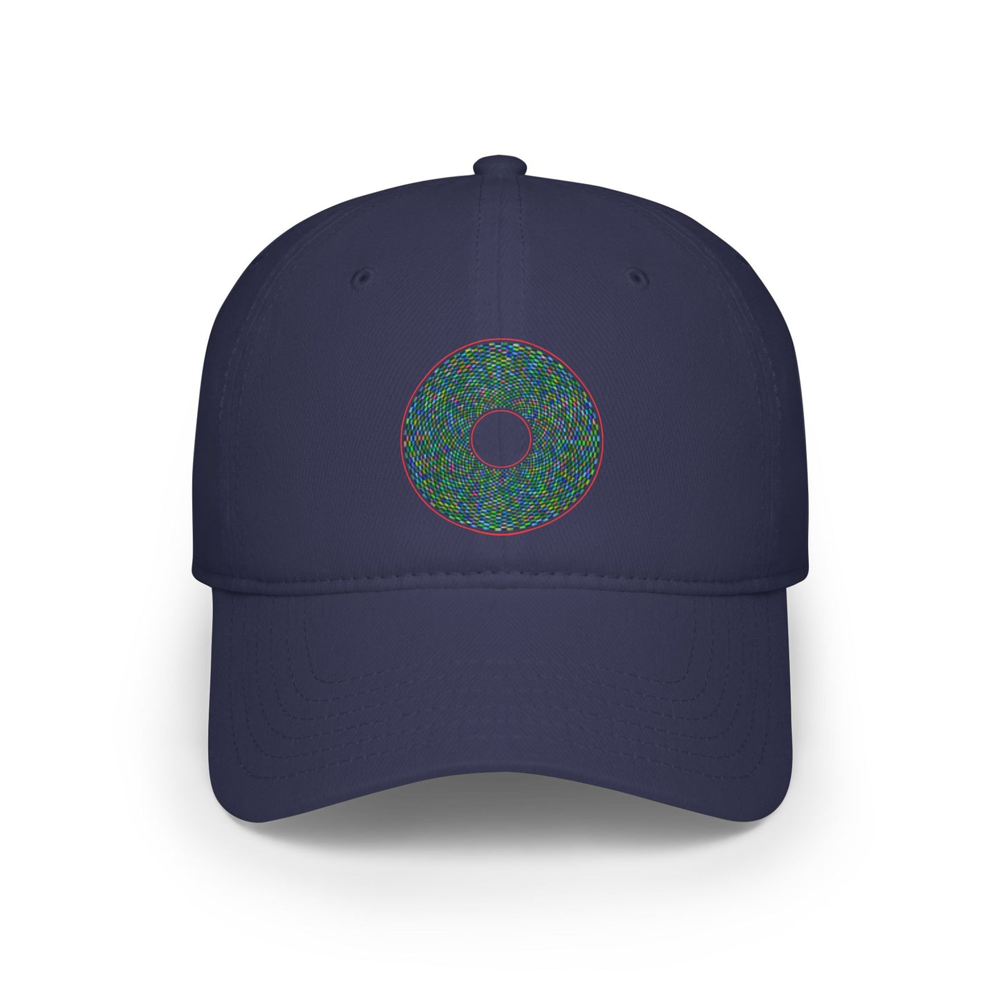 Lumpy Donut Baseball Cap - "Pixilated Donut" - variant 1 - assorted color donut w/