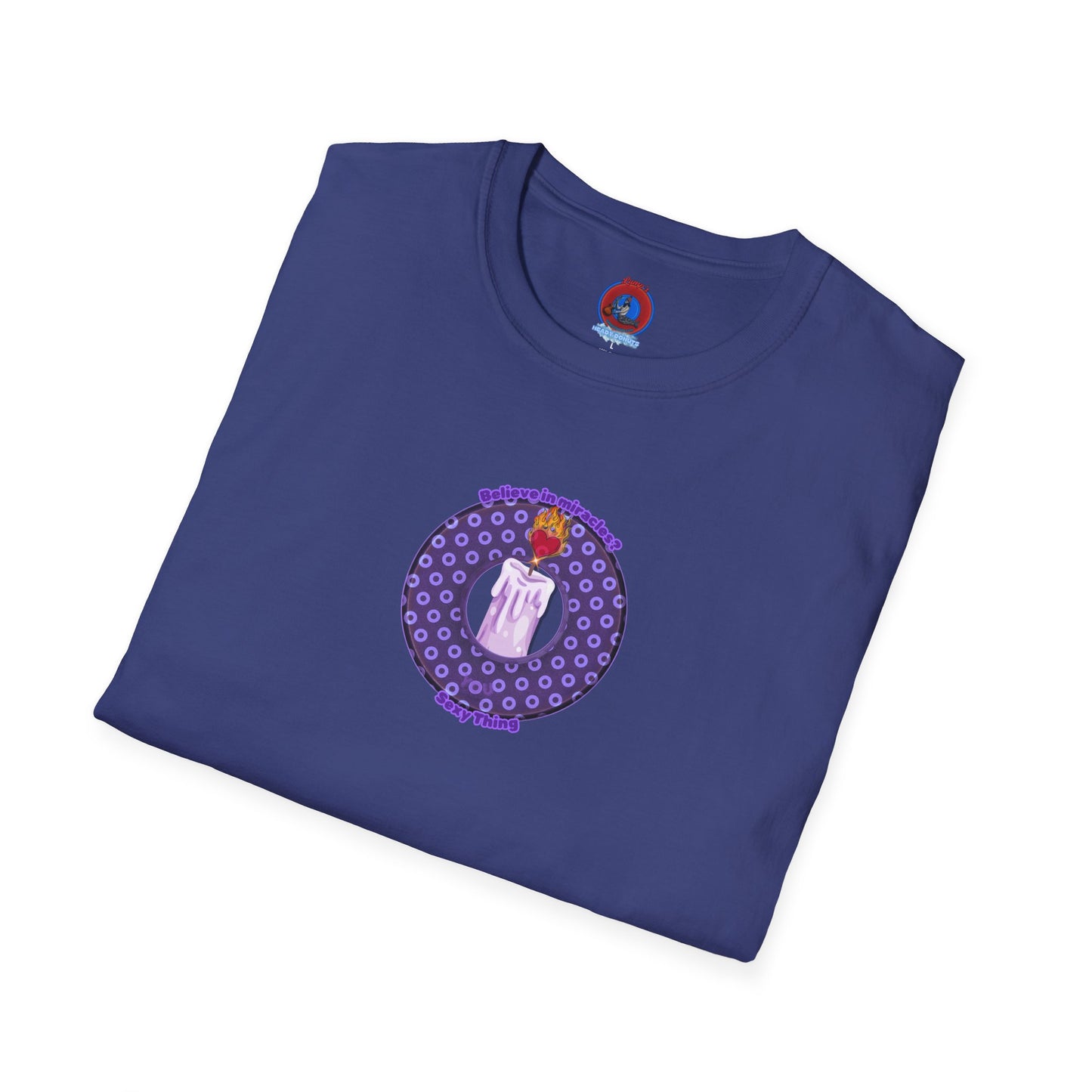 Classic Donut Tee - Unisex Soft-Style - "Donuts for Sexy Things" - electric purple/light purple paradox donut
