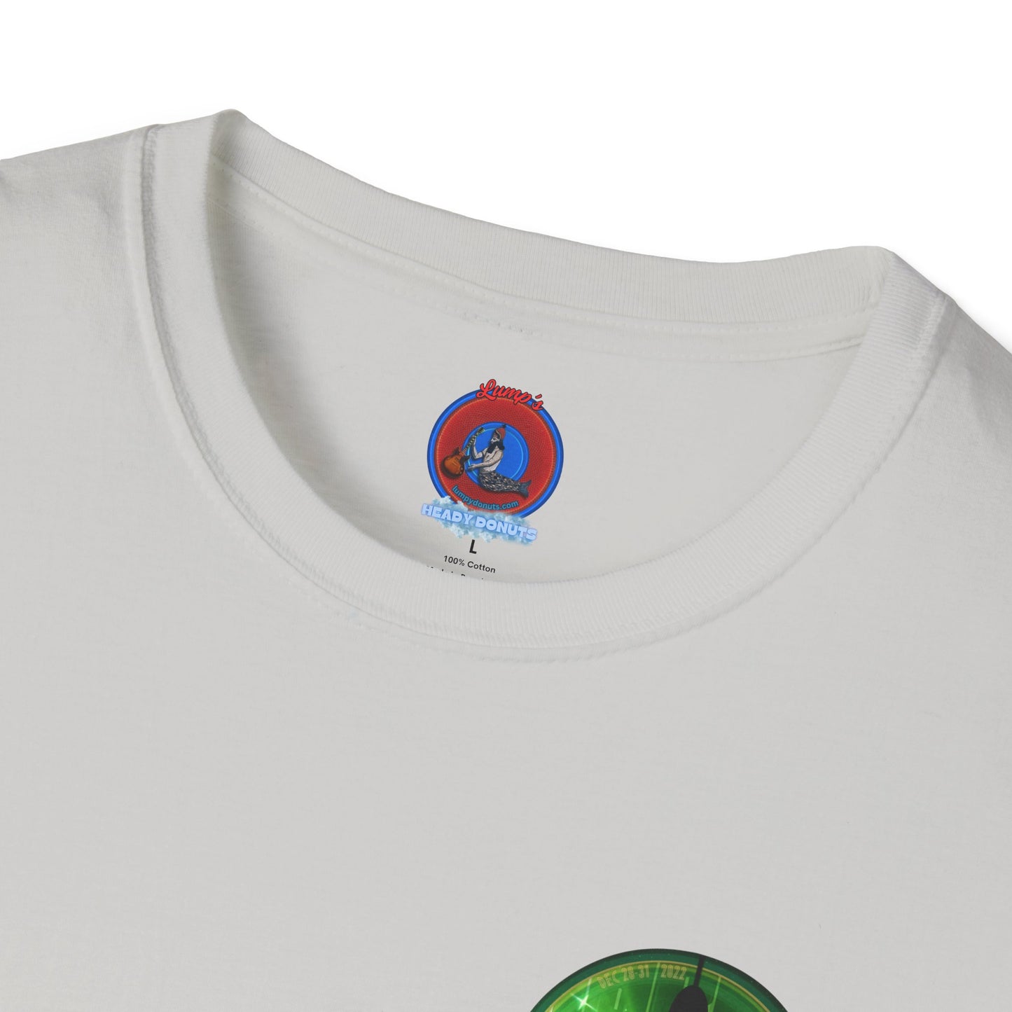 Classic Donut Tee - Unisex Soft-Style - "There was a party Dec 28-31 2022 in NYC, now tell me where were you" - series 1.0  - *green [commemorative donut]