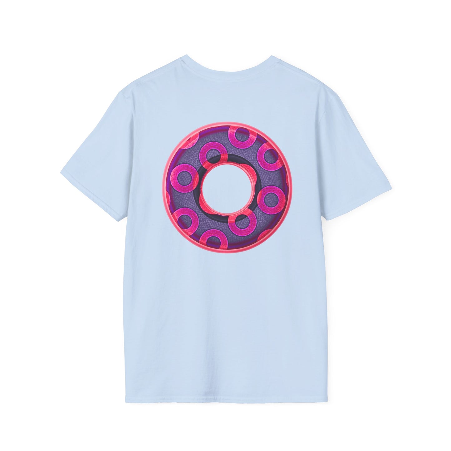 Plain Donuts/Unisex Soft-Style - "Plain Rustic Paradoxical Donuts" - magenta/dark purple donuts