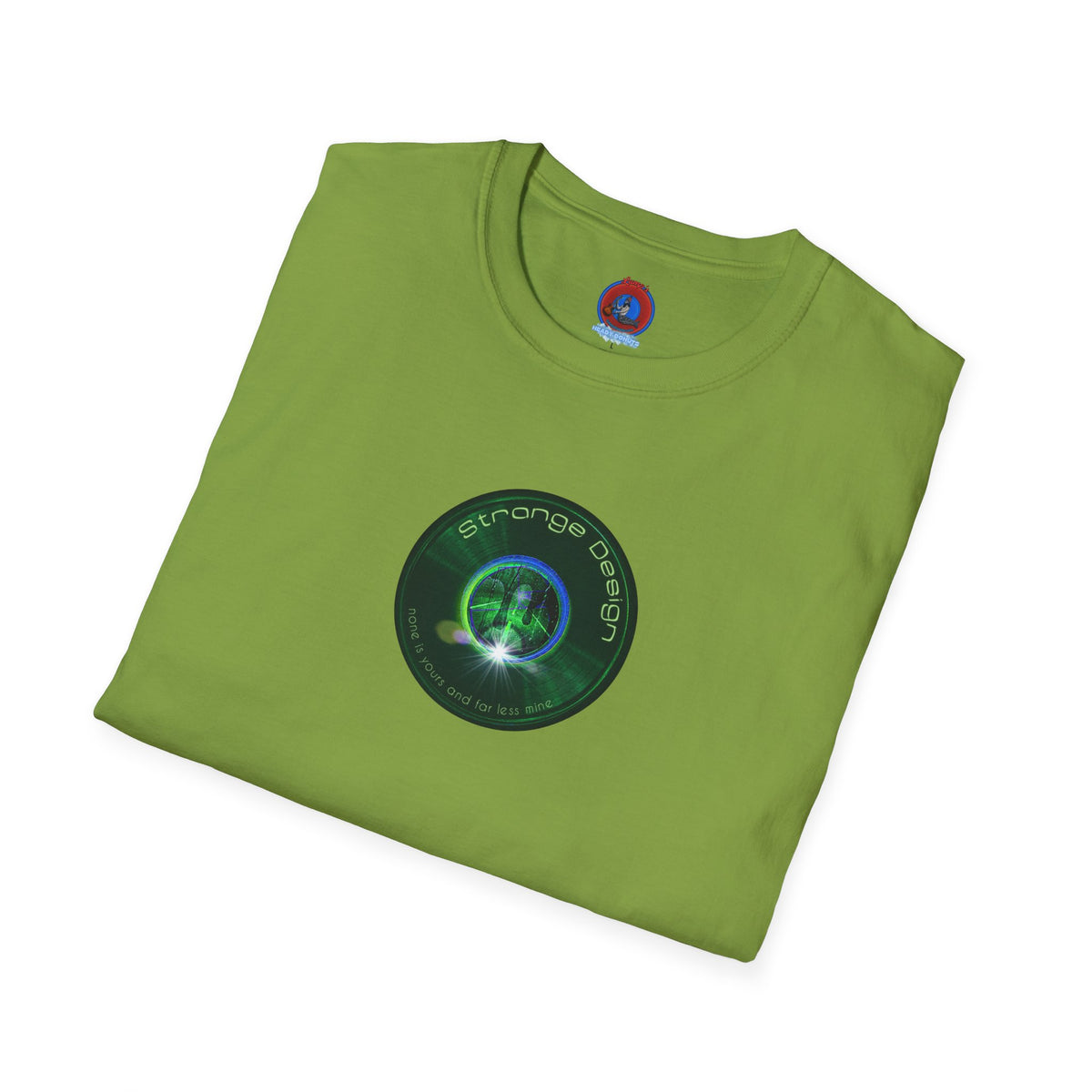 Classic Donut Tee - Unisex Soft-Style - "The Strangely Designed Donut Tee" - series 1.0 - green donut