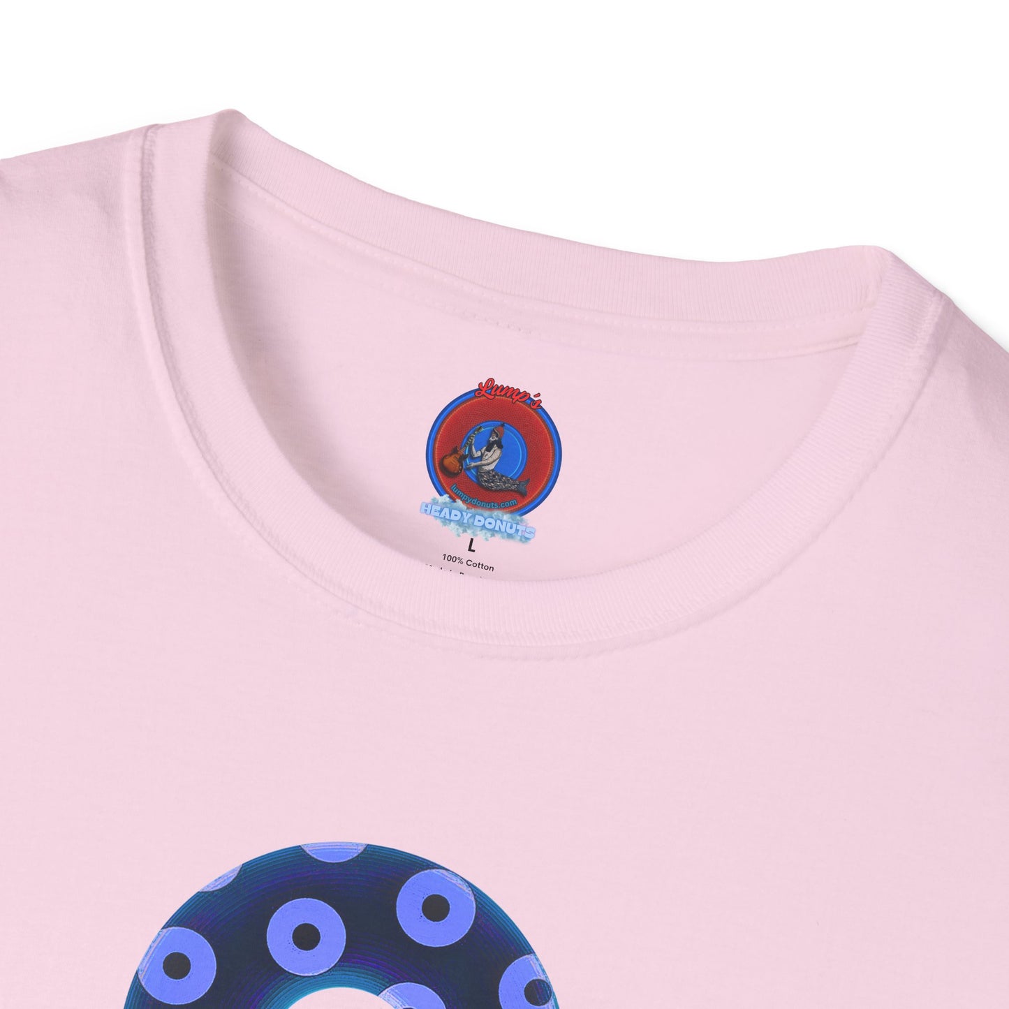 Plain Donuts/Unisex Soft-Style - "Plain Blimpy Paradoxical Donuts" - dark blue/Caroline blue donuts