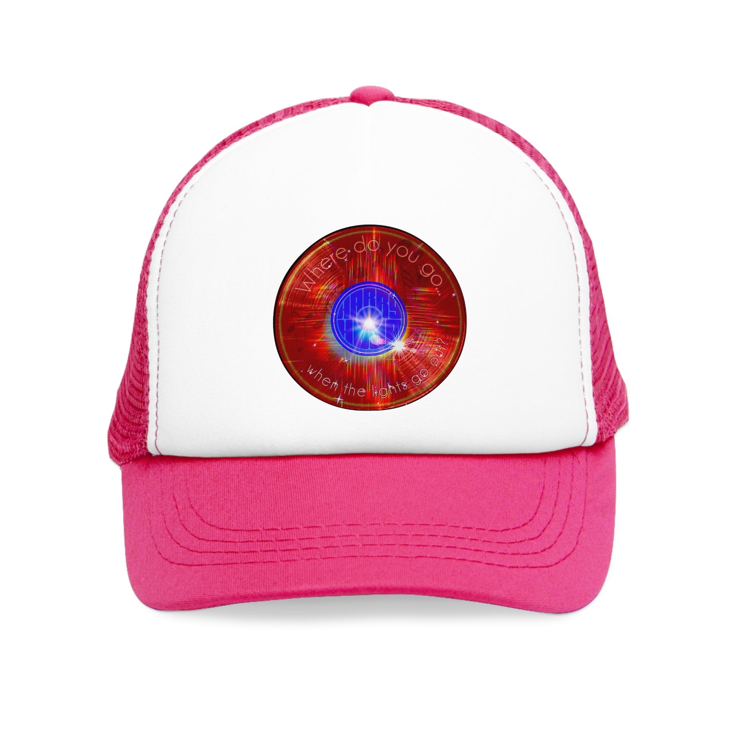 Lumpy Trucker Hat - "Where'd Harry Go? He Left This Hat" - variant 1 - red donut