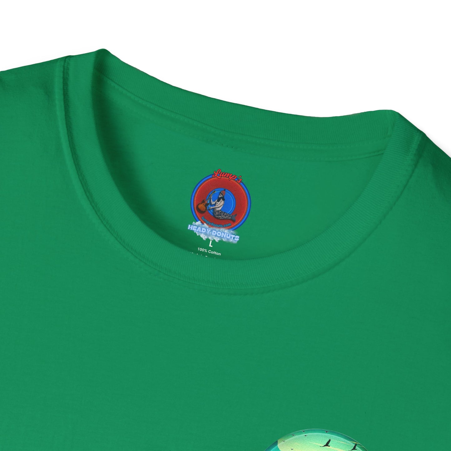 Classic Donut Tee - Unisex Soft-Style - "The Taboo(t) Donut" - green/picture donut