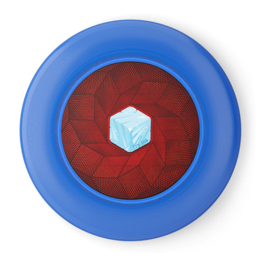 Lumpy Wham-O Donut Frisbee - "It's Ice... Cube's Phrisbee" - red/royal blue