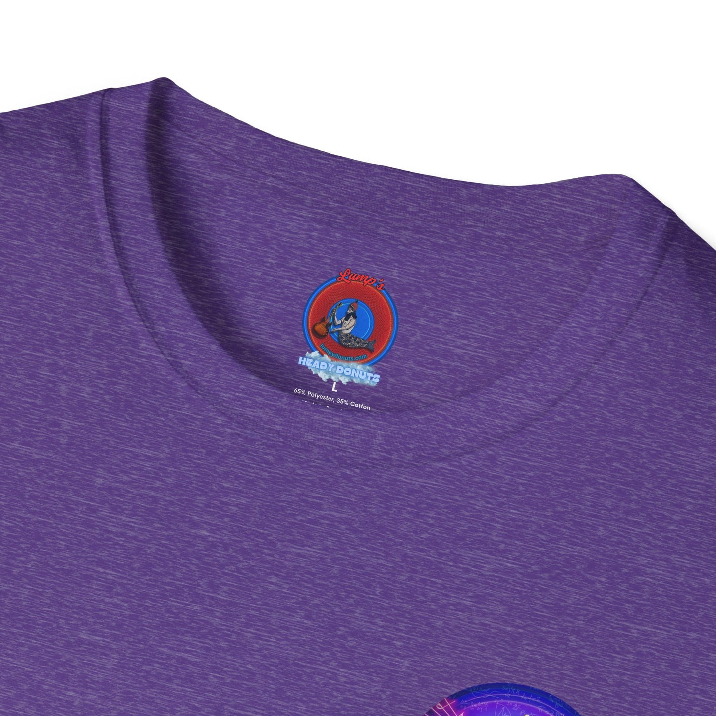 Classic Donut Tee - Unisex Soft-Style - "The Quite Profound Donut" - series 1.0  - blue/purple/magenta donut