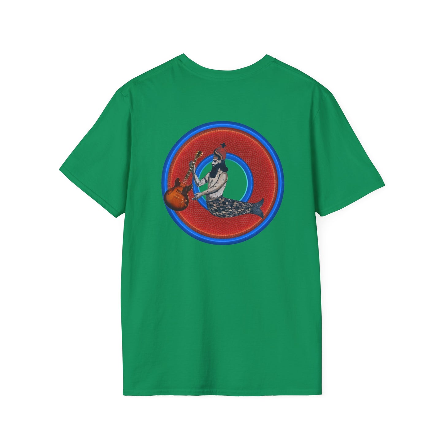 Classic Donut Tee - Unisex Soft-Style - "Doggone Dagon Donut - the Original Fish Head" - series 1.0  - red/blue donut