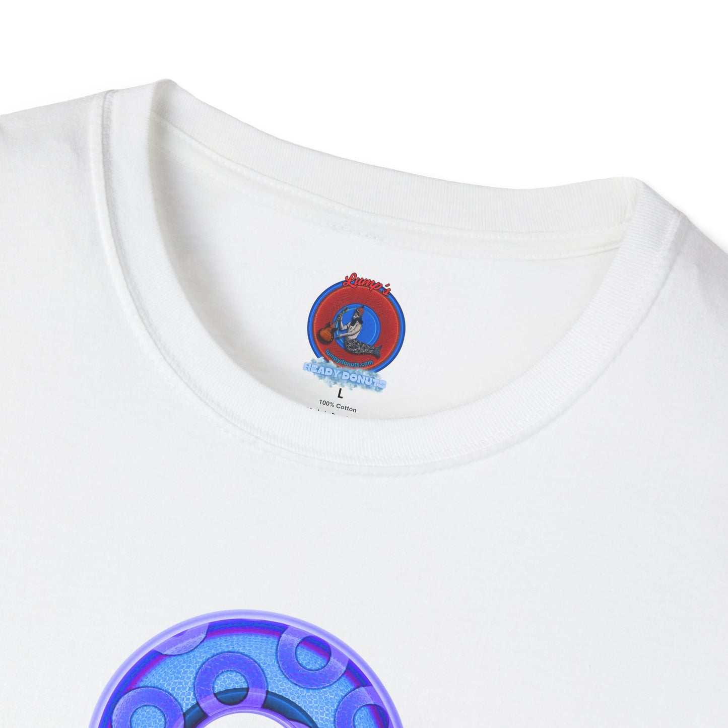 Plain Donuts/Unisex Soft-Style - "Plain Rustic Paradoxical Donuts" - light blue/purple donuts