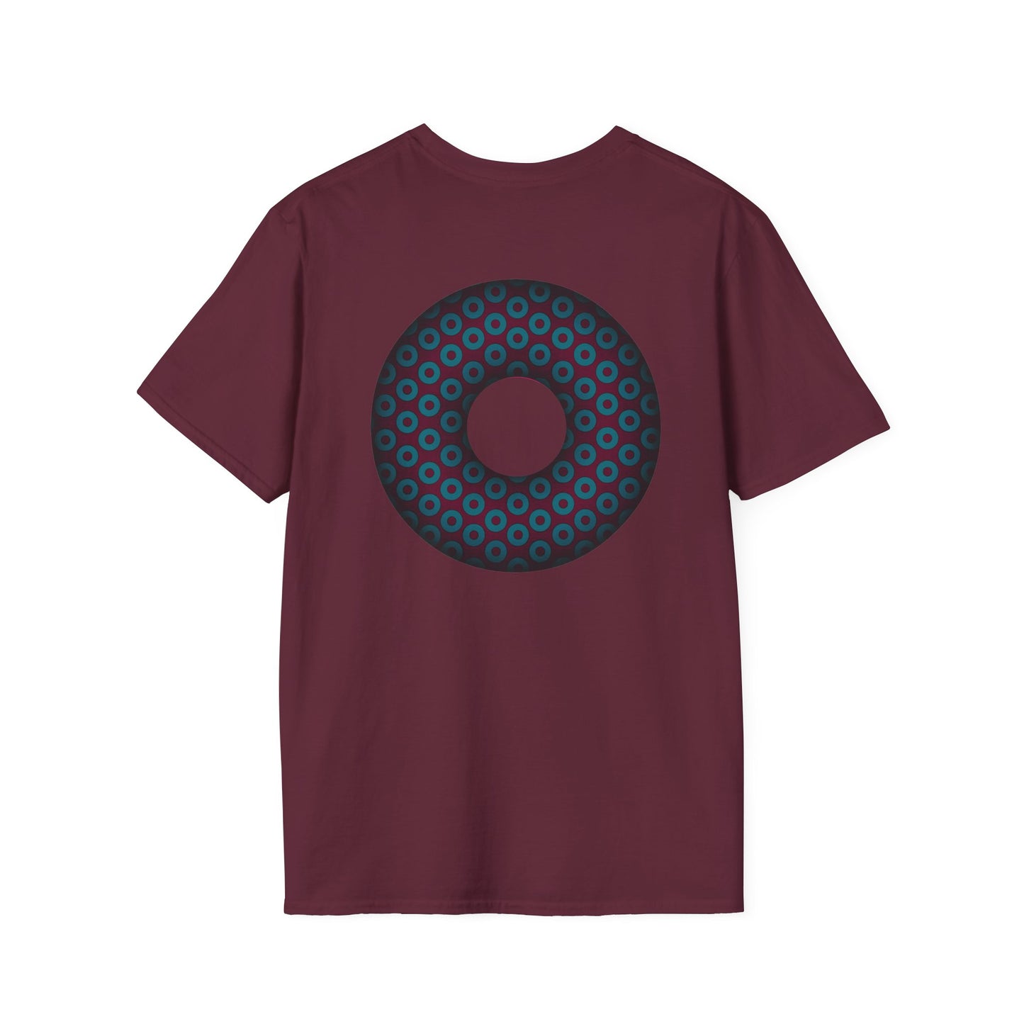 Plain Donuts/Unisex Soft-Style - "Plain Paradoxical Grided Donuts" - dark teal/dark purple donuts