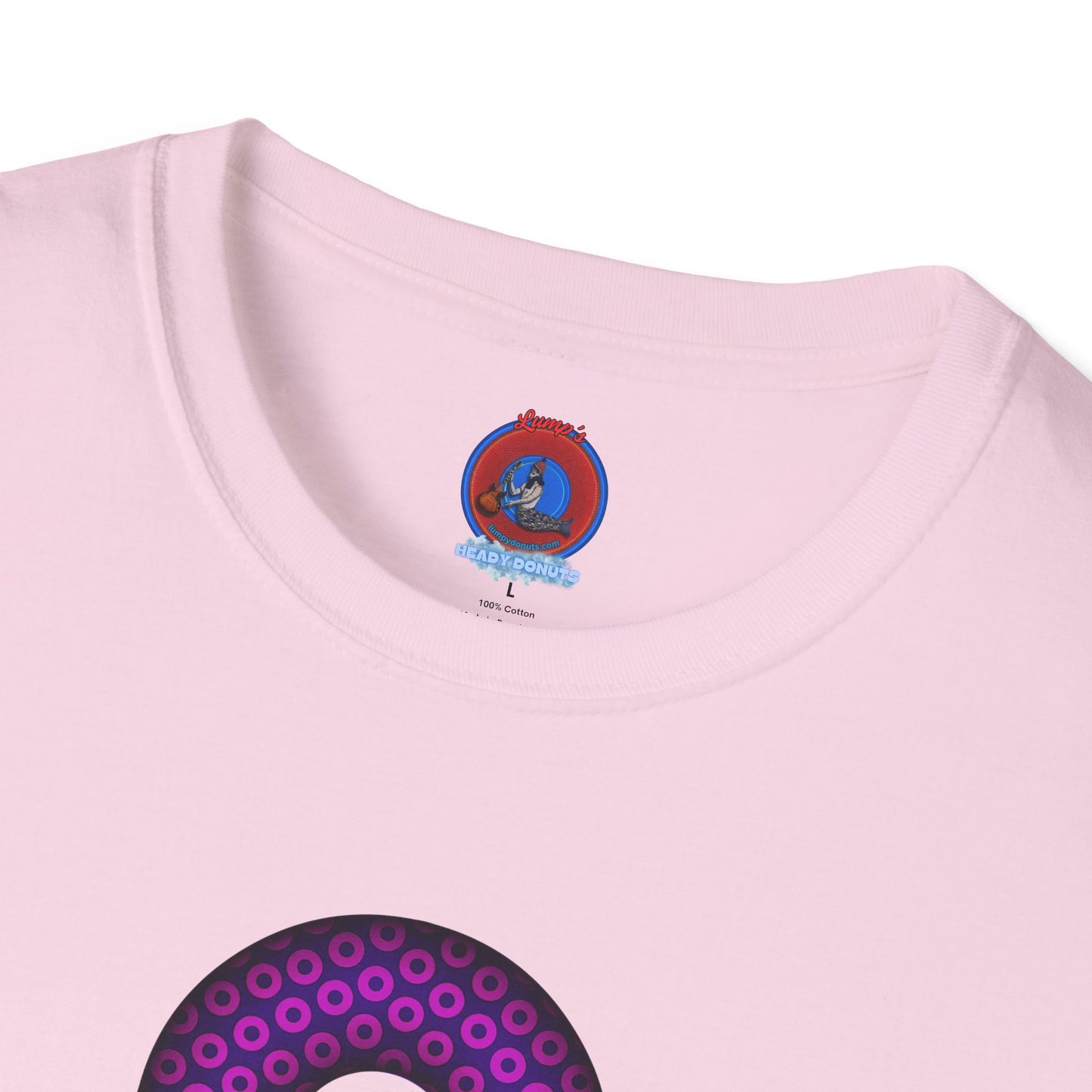Plain Donuts/Unisex Soft-Style - "Plain Paradoxical Grided Donuts" - hot pink/purple donuts