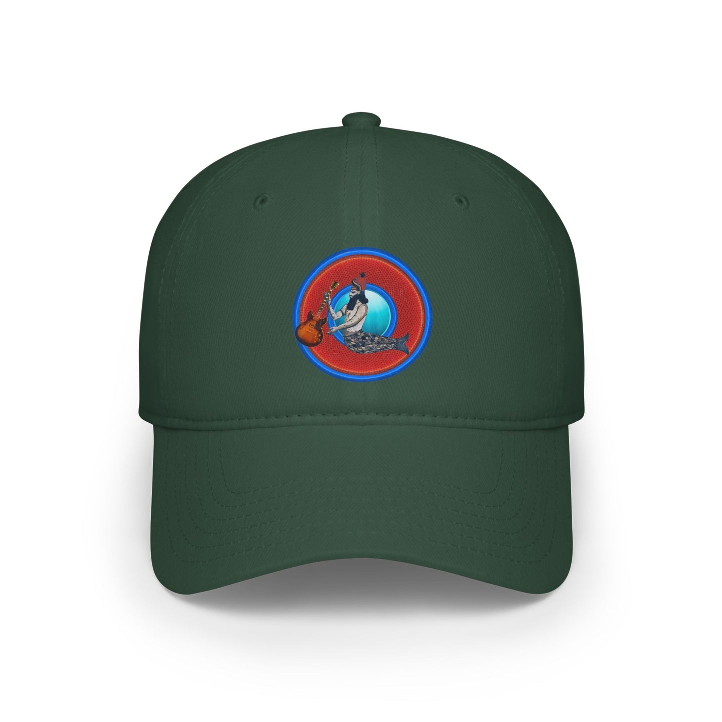 Lumpy Donut Baseball Cap - "Doggone Dagon Donut Cap" - variant 3 - rustic red donut w/
