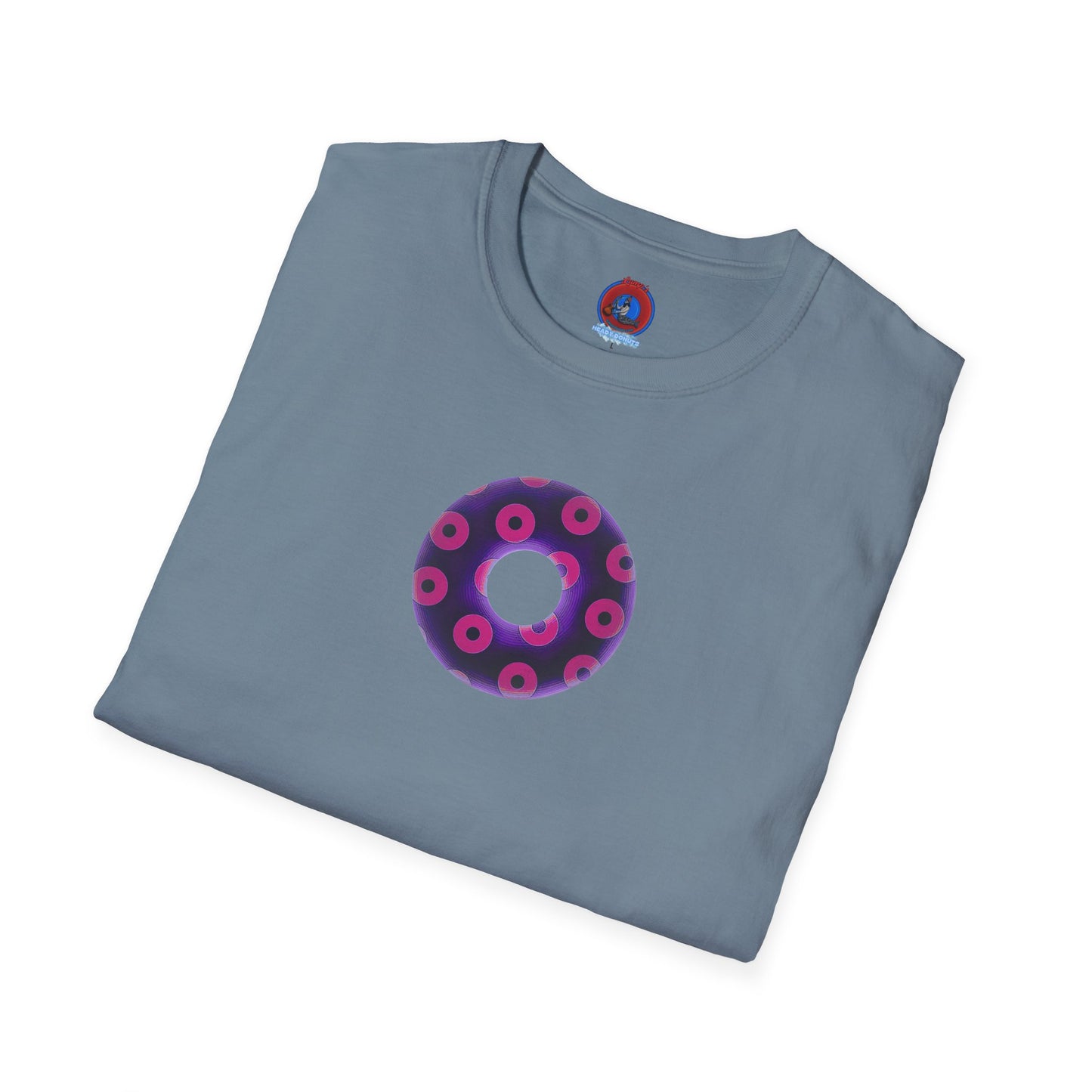 Plain Donuts/Unisex Soft-Style - "Plain Blimpy Paradoxical Donuts" - dark purple/bright magenta donuts