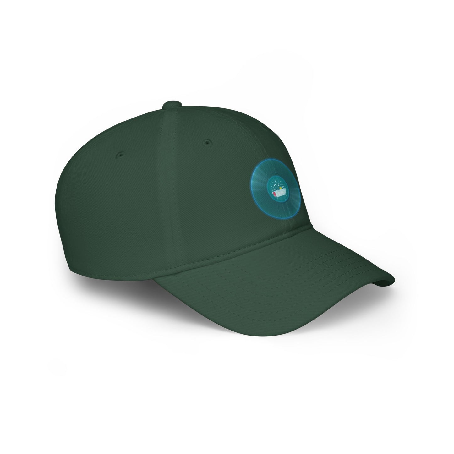 Lumpy Donut Baseball Cap - "After Bathtub Fun Cap" - vivid record donut w/