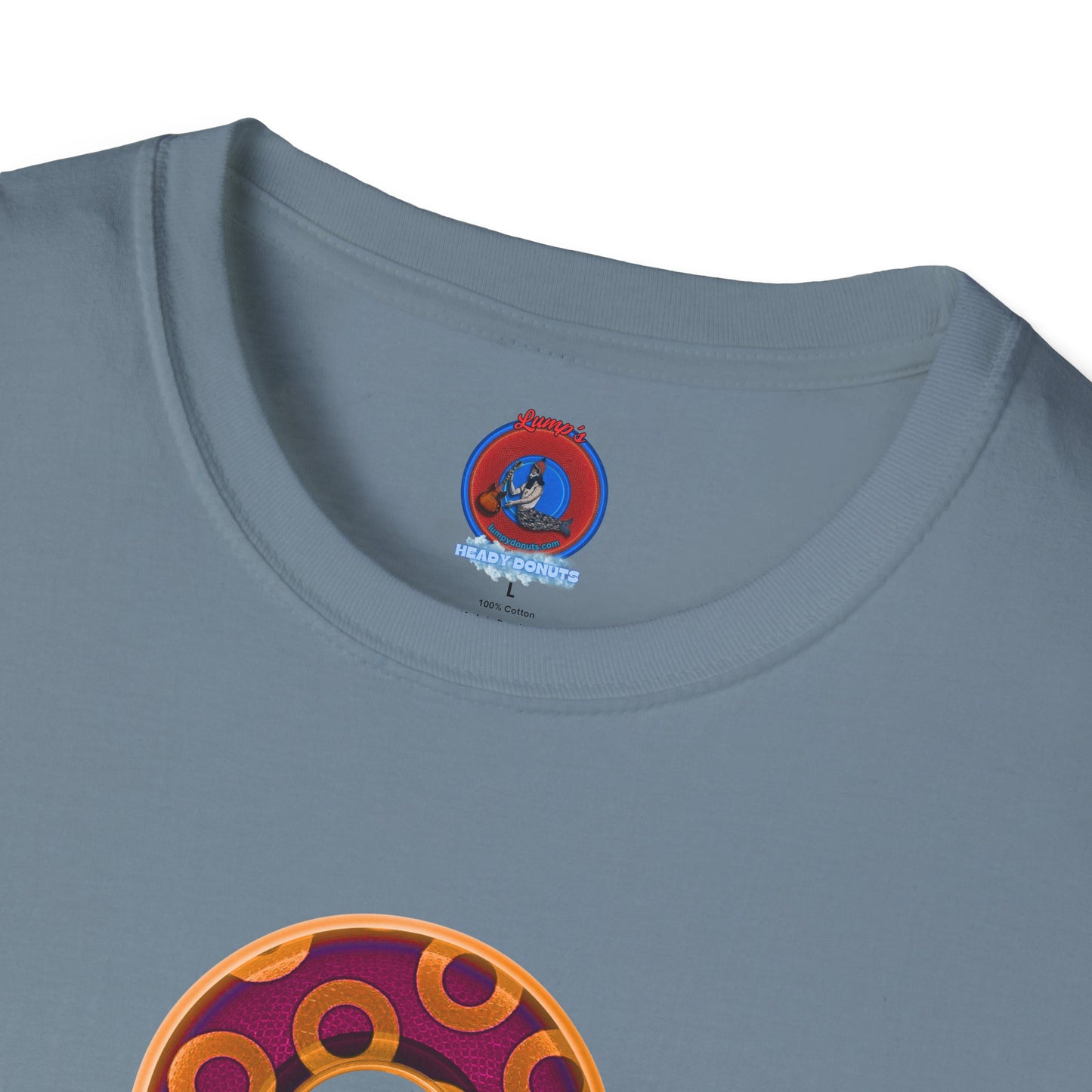 Plain Donuts/Unisex Soft-Style - "Plain Rustic Paradoxical Donuts" - orange/burgundy donuts