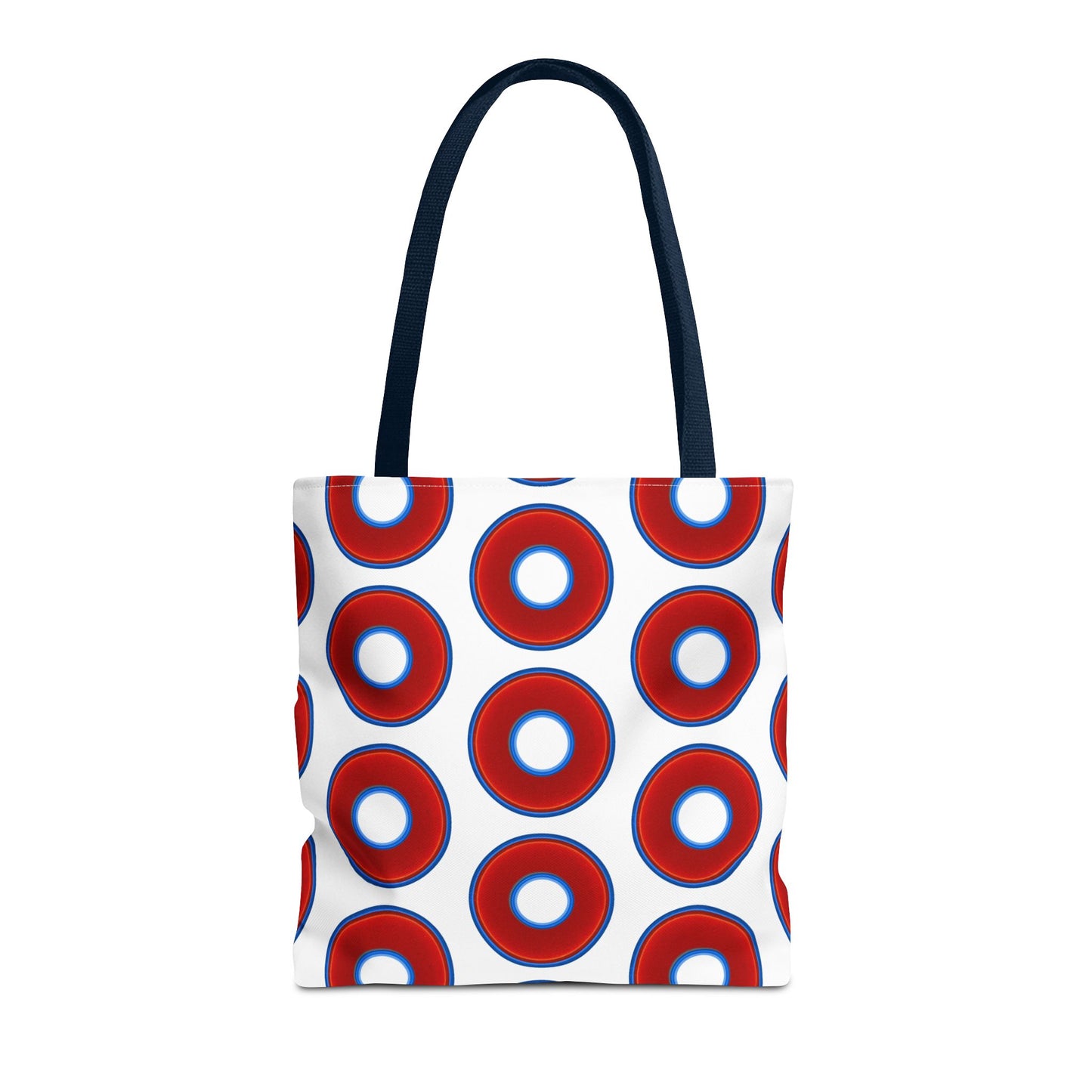 Lumpy Beach/Tote Bag - red vivid donuts w/white background