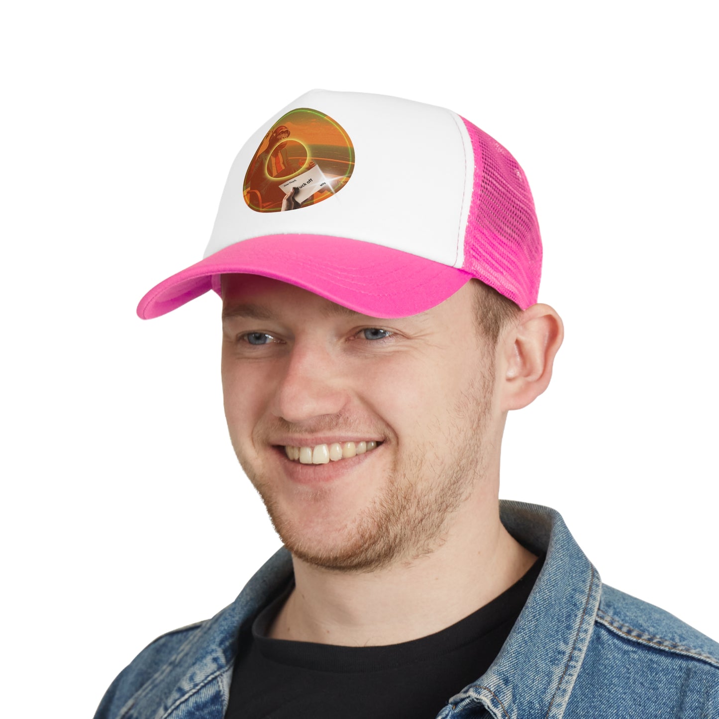 Lumpy Trucker Hat - "A Donut for Floyd" - picture donut