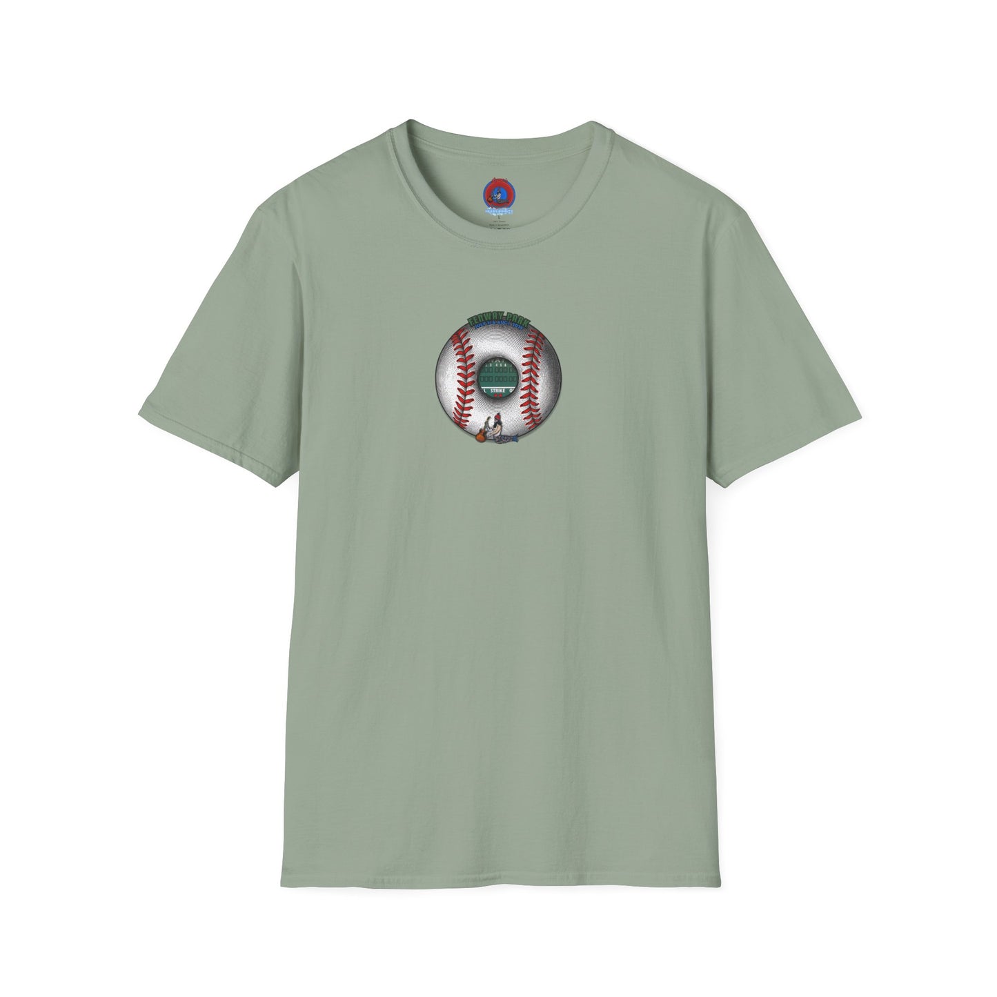 Classic Donut Tee - Unisex Soft-Style - "Phenway Ballpark Donuts" - white/red major league donut - variant 6