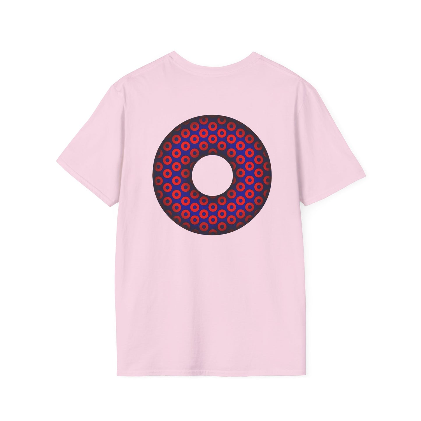 Plain Donuts/Unisex Soft-Style - "Plain Paradoxical Grided Donuts" - red/blue donuts