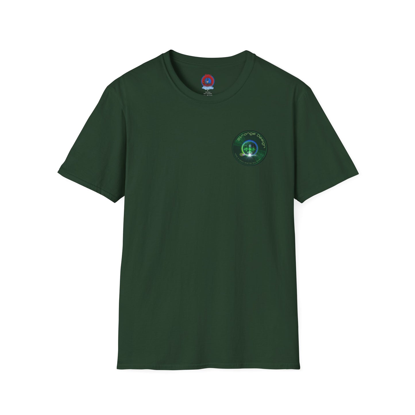 Classic Donut Tee - Unisex Soft-Style - "The Strangely Designed Donut Tee" - series 1.0 - green donut