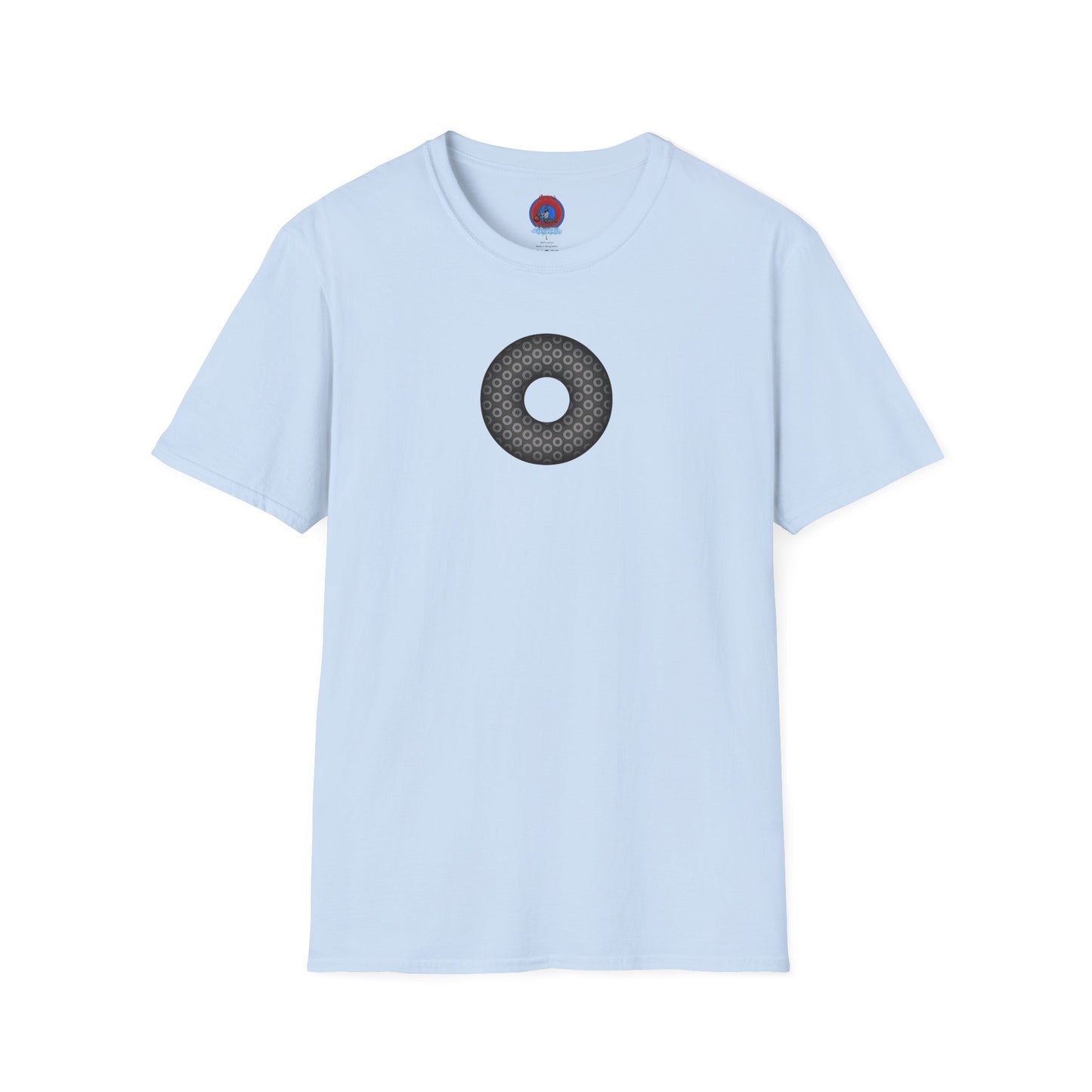 Plain Donuts/Unisex Soft-Style - "Plain Paradoxical Grided Donuts" - gray/dark gray donuts