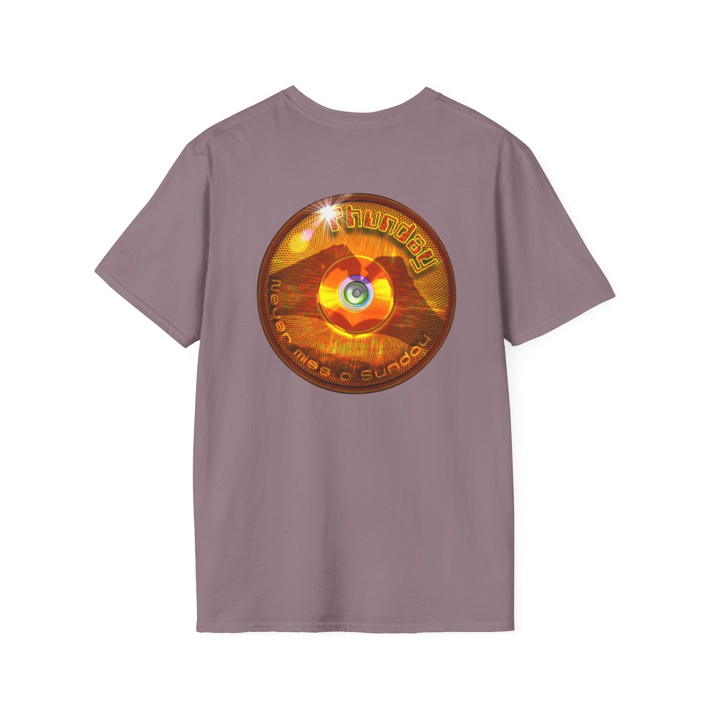 Classic Donut Tee - Unisex Soft-Style - "Sunday Phunday" - series 1.0 - variant 2 - gold donut