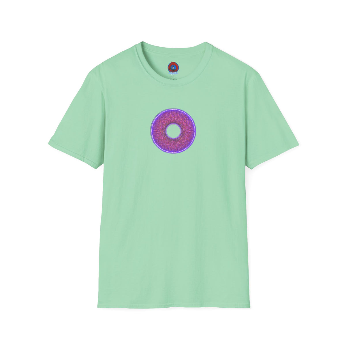 Classic Donut Tee - Unisex Soft-Style - "The Frankenstein Donut - It's Alive! " - series 1.0  - purple-ish donut