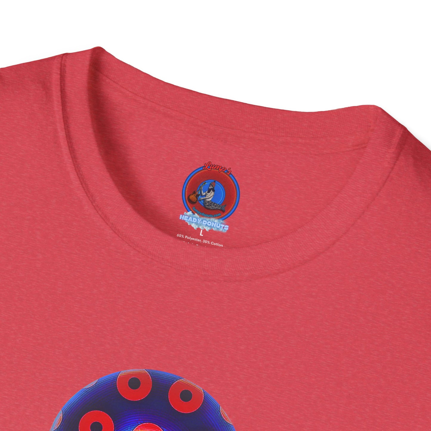 Classic Donut Tee - Unisex Soft-Style - "El Fuego Donut" - paradoxical blue/red donut
