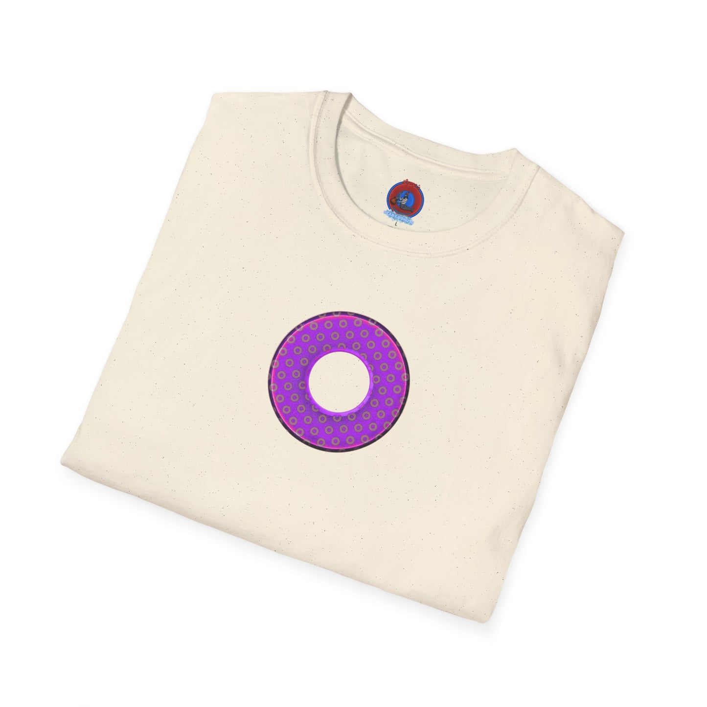 Plain Donuts/Unisex Soft-Style - "Plain Electric Paradoxical Donuts" - purple/mauve donuts