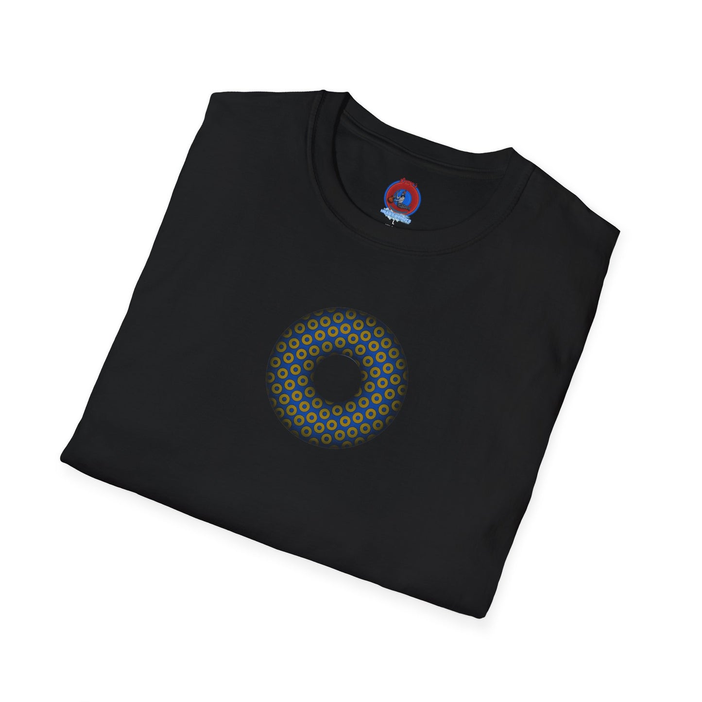 Plain Donuts/Unisex Soft-Style - "Plain Paradoxical Grided Donuts" - bronze/dark blue donuts