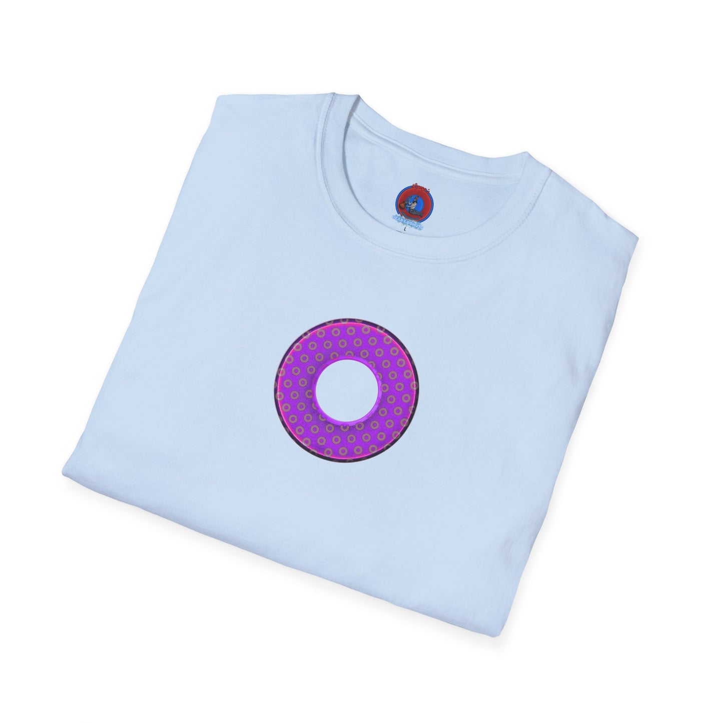 Plain Donuts/Unisex Soft-Style - "Plain Electric Paradoxical Donuts" - purple/mauve donuts