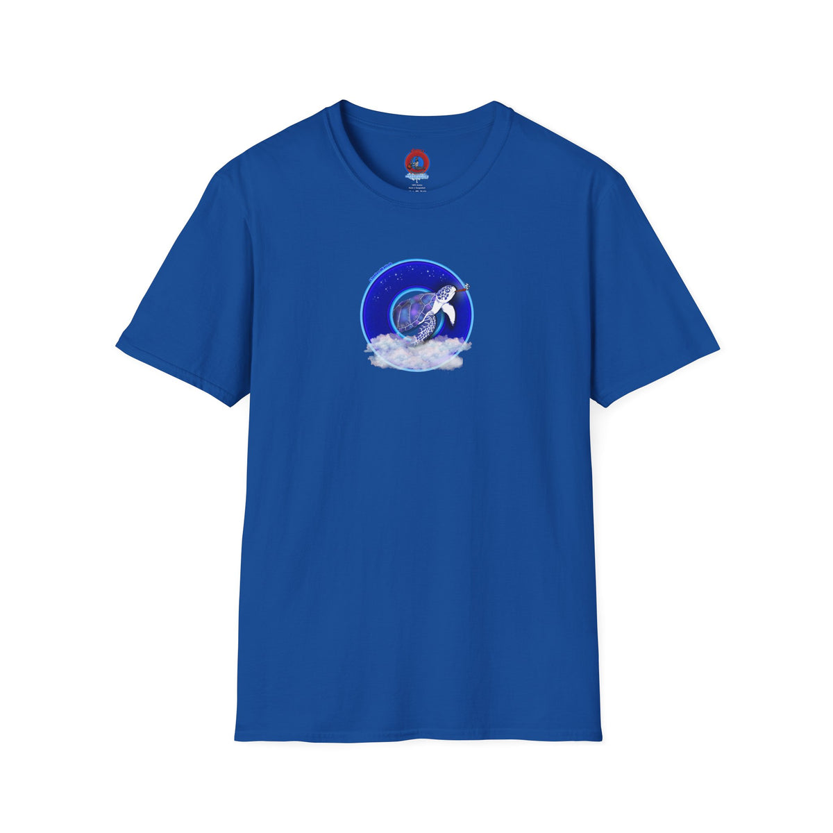 Classic Donut Tee - Unisex Soft-Style - "Clueless Wallob's Donuts" - vivid blue sky donut