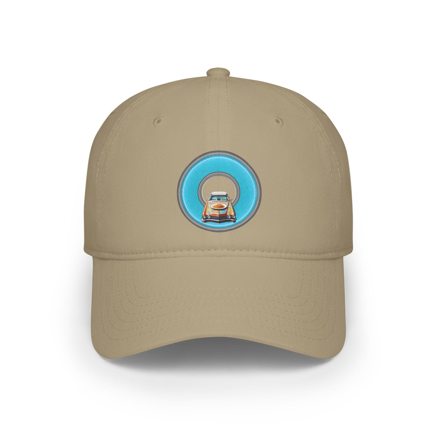 Lumpy Donut Baseball Cap - "Cadillac Rainbow Donut Cap" - variant 2 - light blue donut w/