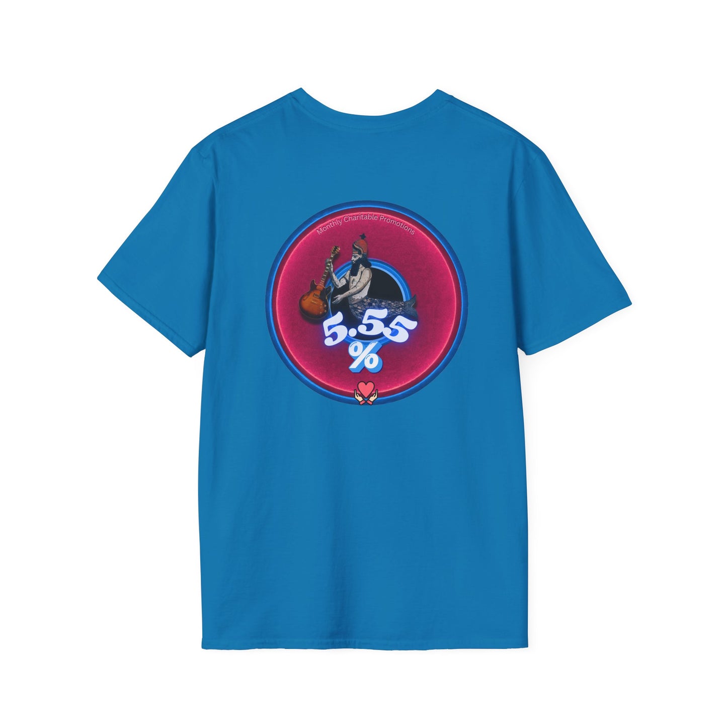 Classic Donut Tee - Unisex Soft-Style - "The 5.55% Donut" - vivid magenta donut - [*charitable print - 5.55% of profit to General Fund]