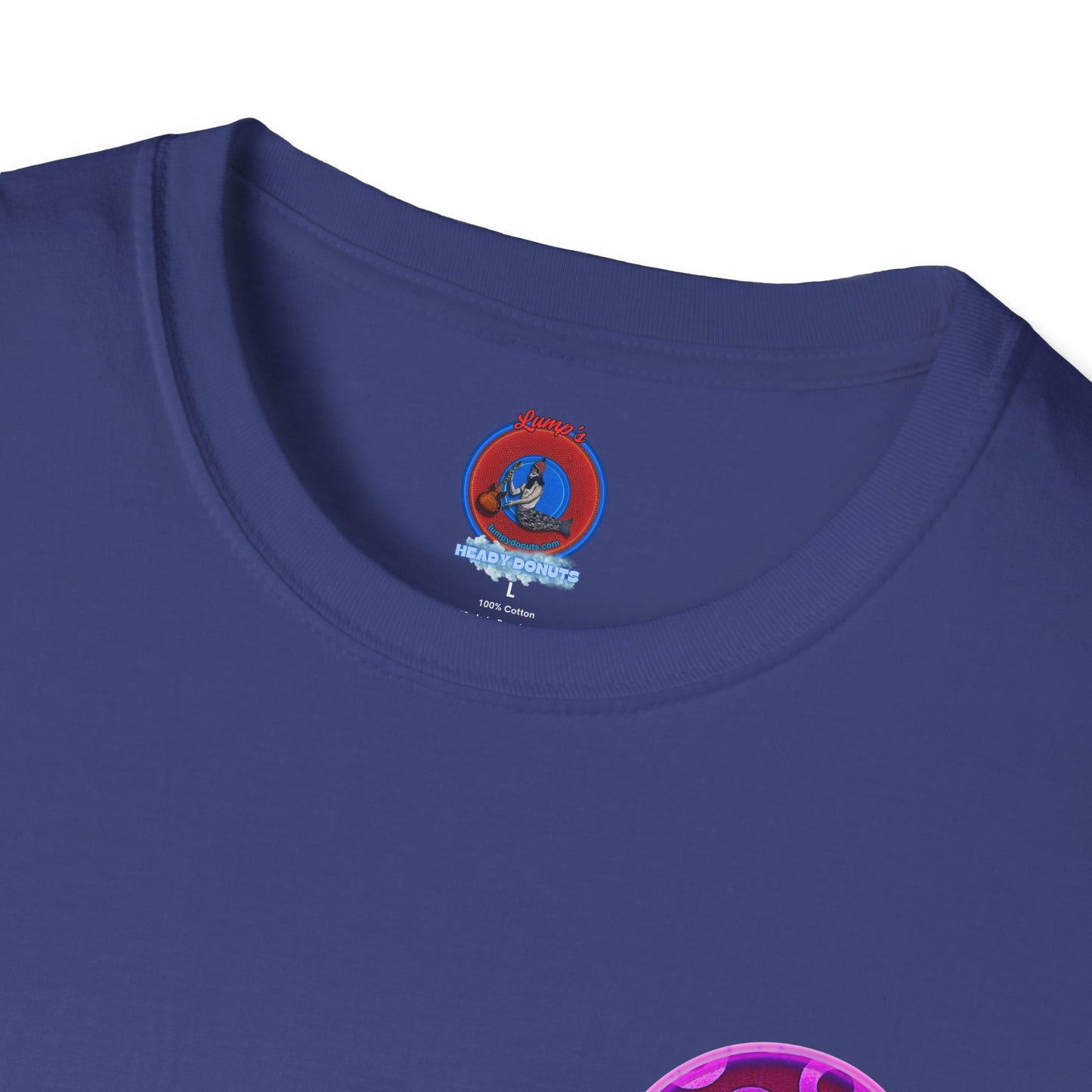 Classic Donut Tee - Unisex Soft-Style - "It's Ice Cream Popsicles - YEMSG Donut" - purple/magenta paradox donut - variant 2
