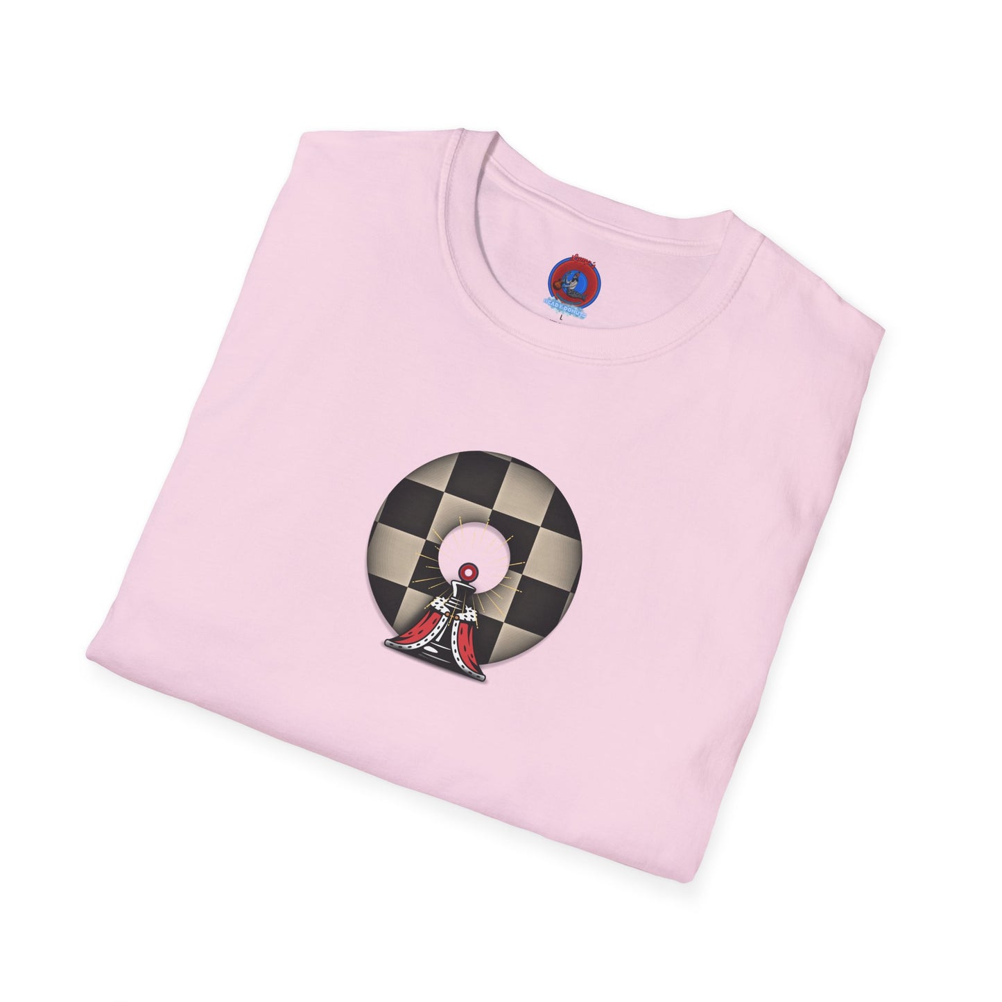Classic Donut Tee - Unisex Soft-Style - "Bobby Phisher King's Donut no. 95" - chess donut
