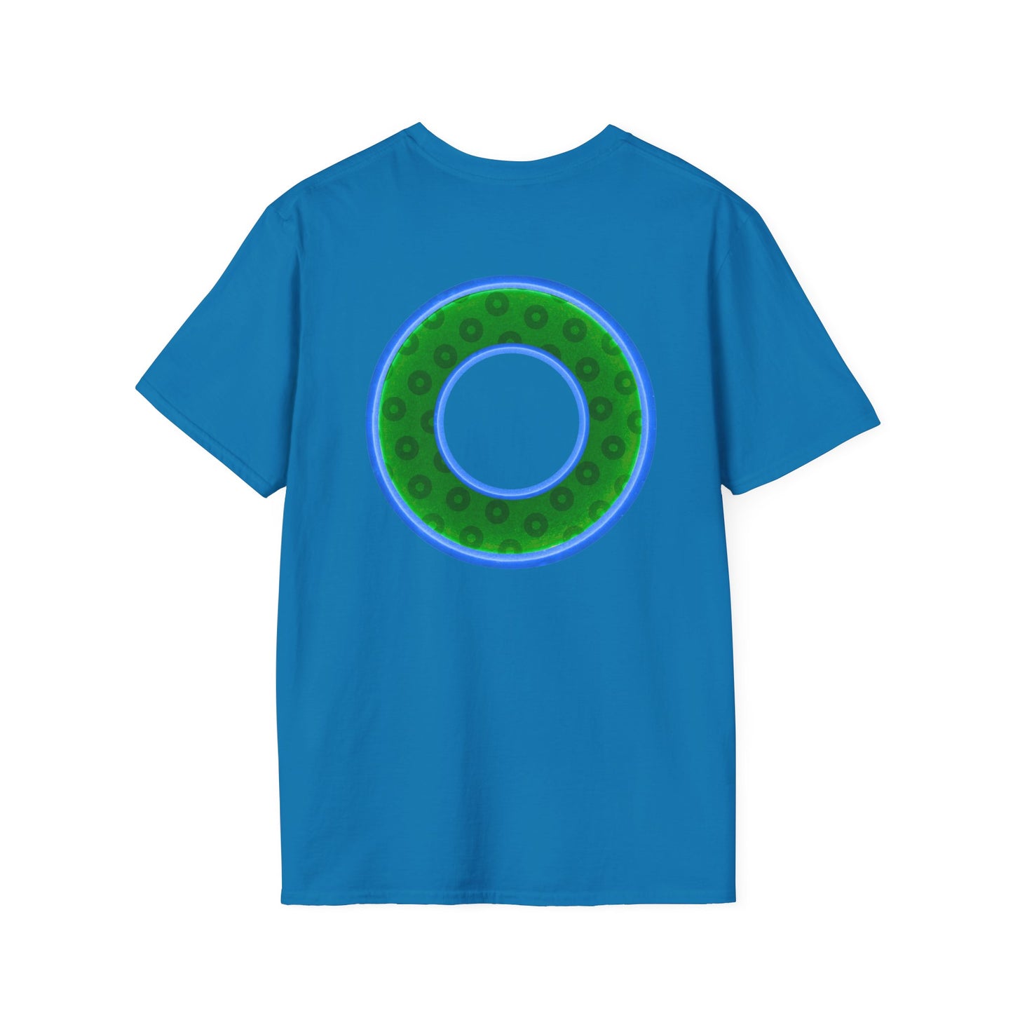 Plain Donuts/Unisex Soft-Style - "Plain Wide Mouthed Paradoxical Donuts" - green/light blue donuts