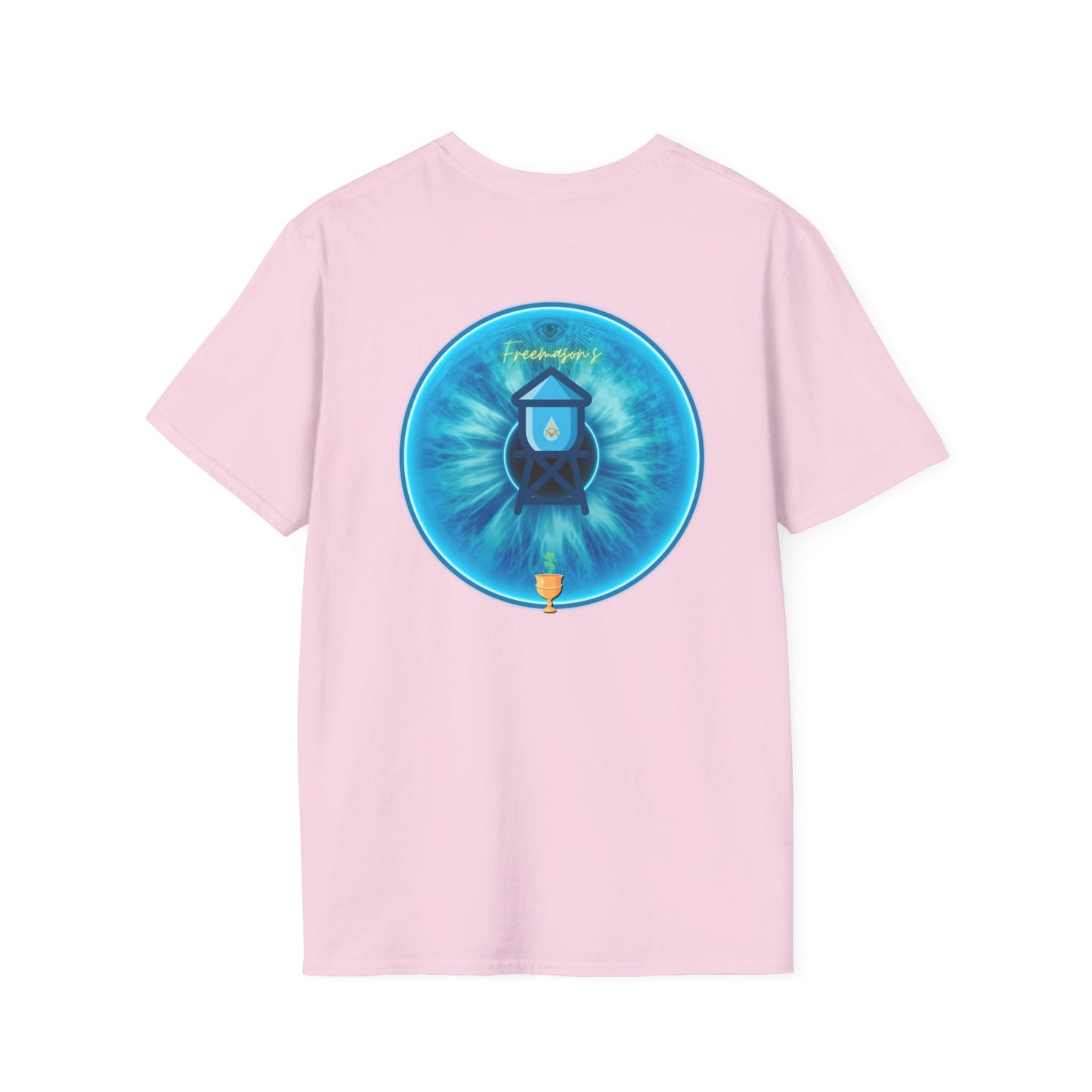 Classic Donut Tee - Unisex Soft-Style - "The Peering Donut of Opacity" - light blue idonut - variant 2
