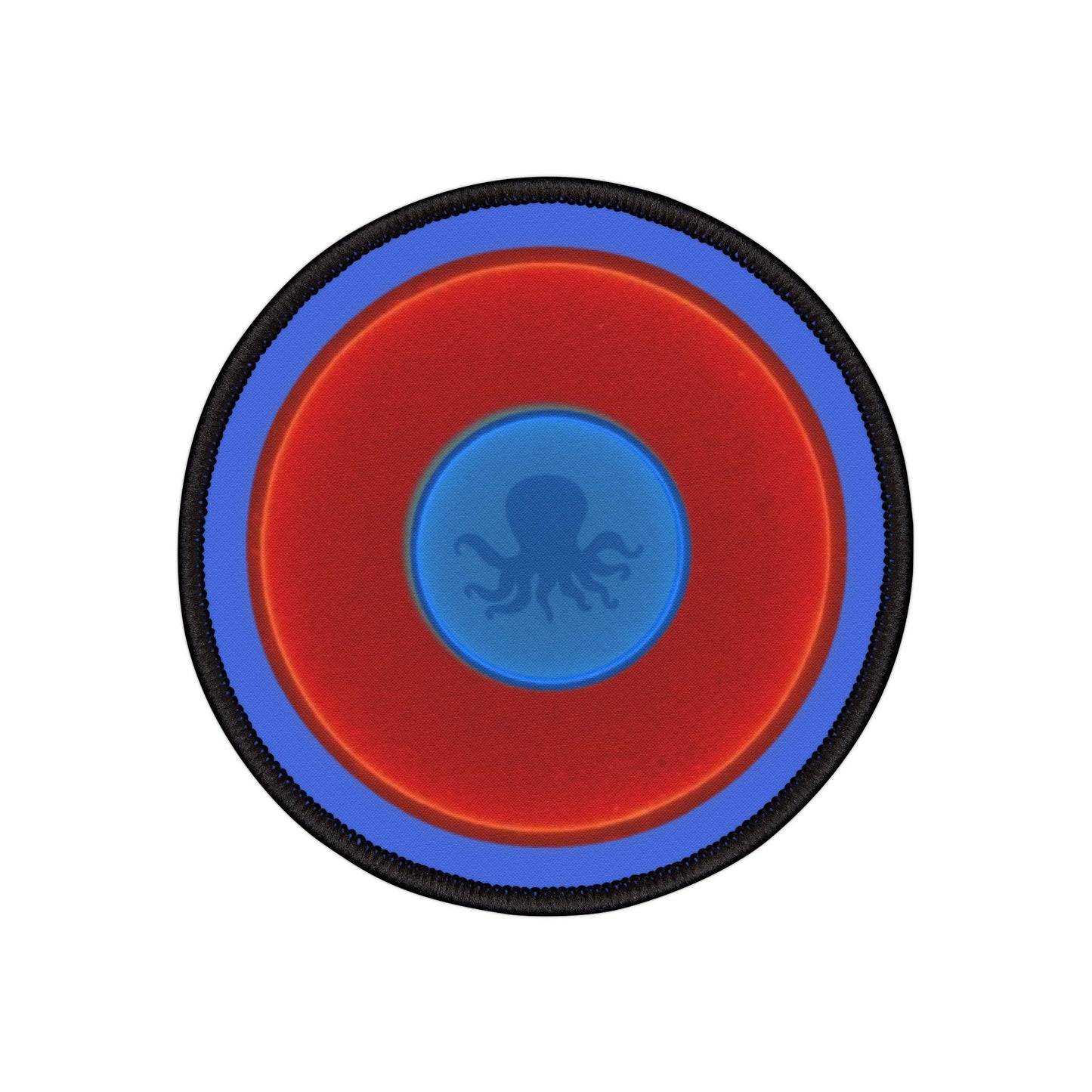 Iron-On Donut Patch - "Roger Moore's Donut" - series 1.0 - variant 1 - red vivid donut