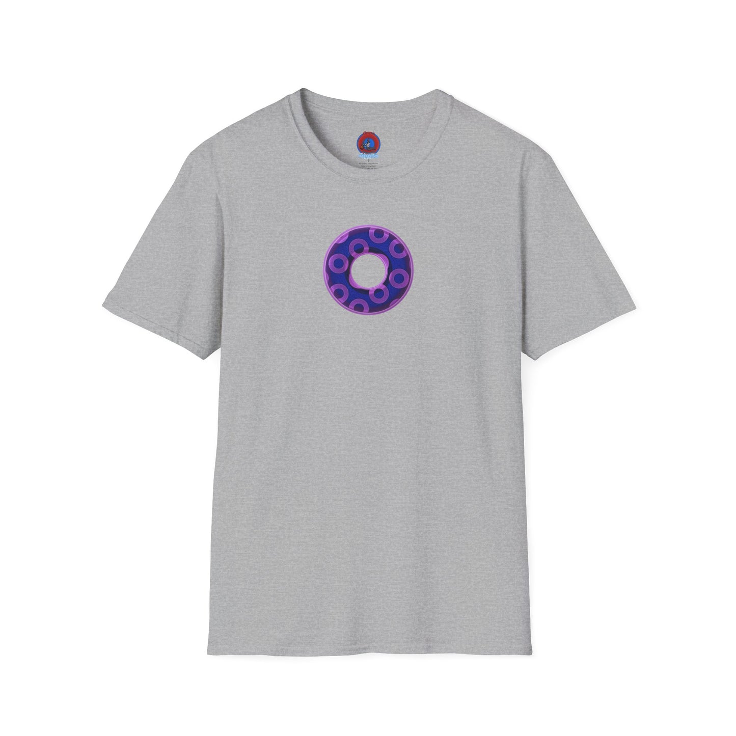Plain Donuts/Unisex Soft-Style - "Plain Rustic Paradoxical Donuts" - light purple/dark blue donuts