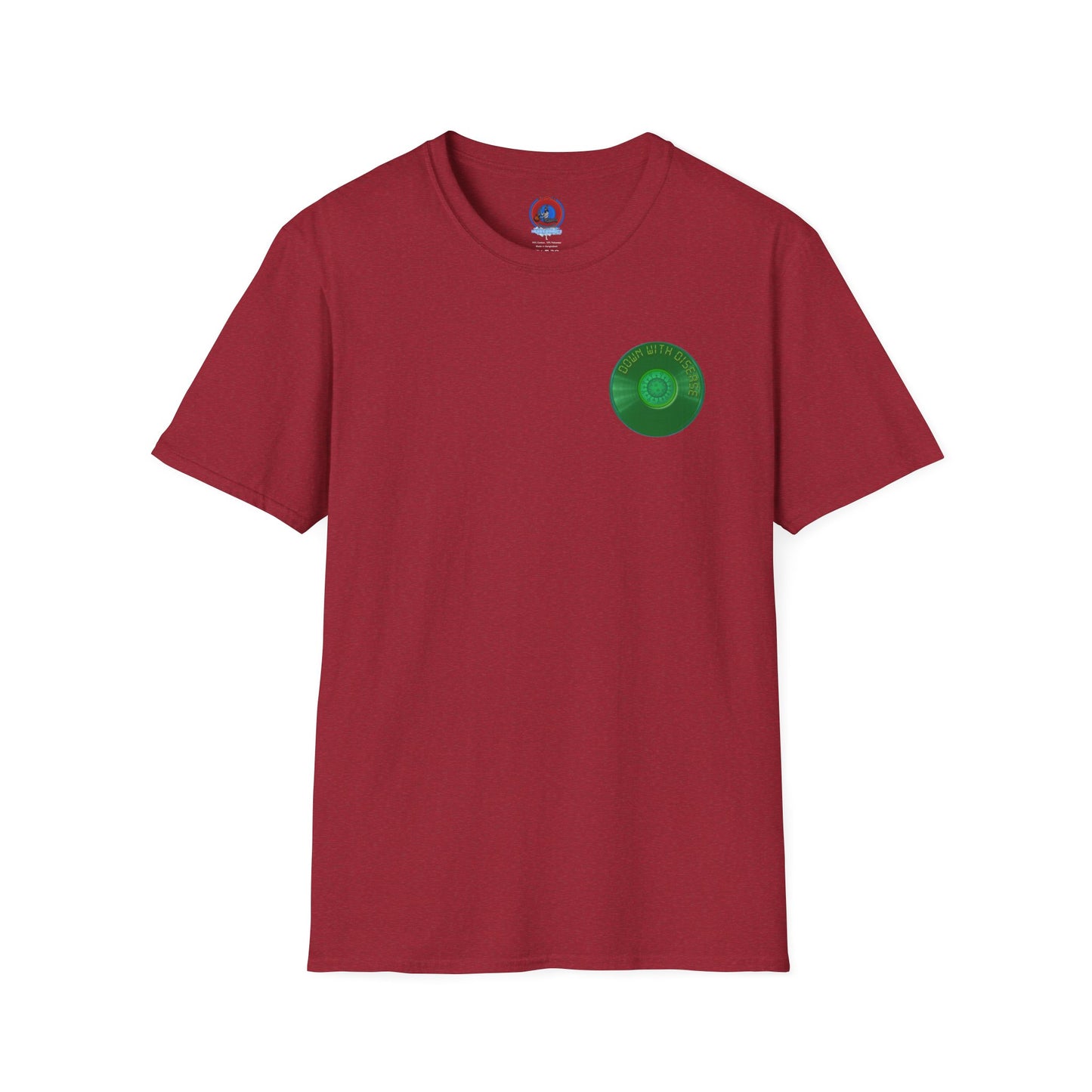 Classic Donut Tee - Unisex Soft-Style - "Down with this Donut Tee" - green donut