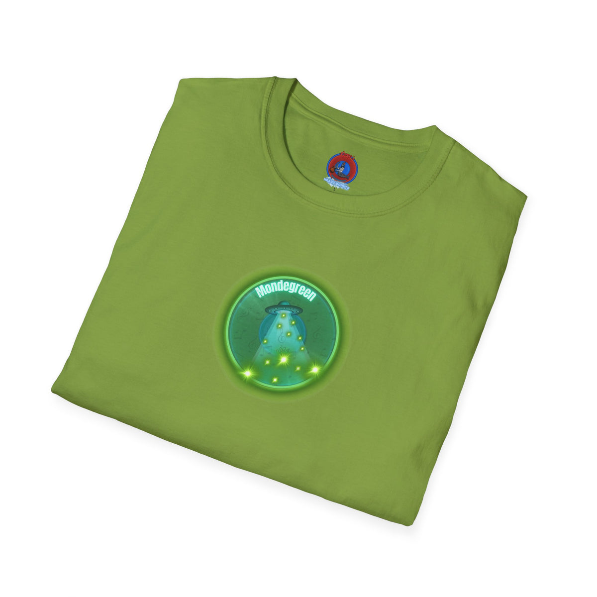 Classic Donut Tee - Unisex Soft-Style - "Close Encounters of the Delaware kind - Mondegreen Donut"  " variant 1 - green donut
