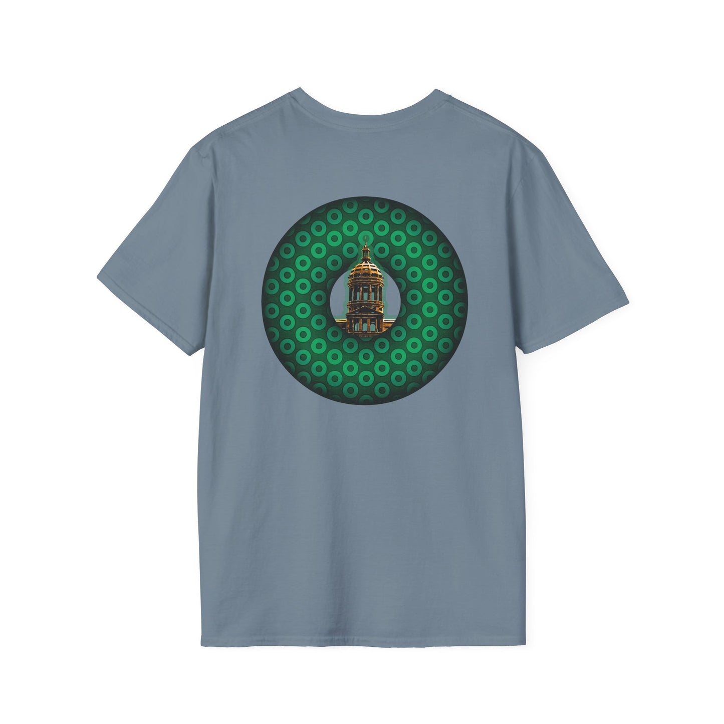 Classic Donut Tee - "Save Mondegreen City Hall Clock Tower" - paradox donut - series 1.0 - variant 2 - green donut