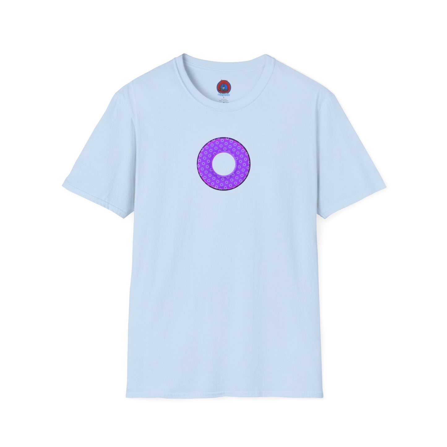 Plain Donuts/Unisex Soft-Style - "Plain Electric Paradoxical Donuts" - bright purple/light purple donuts
